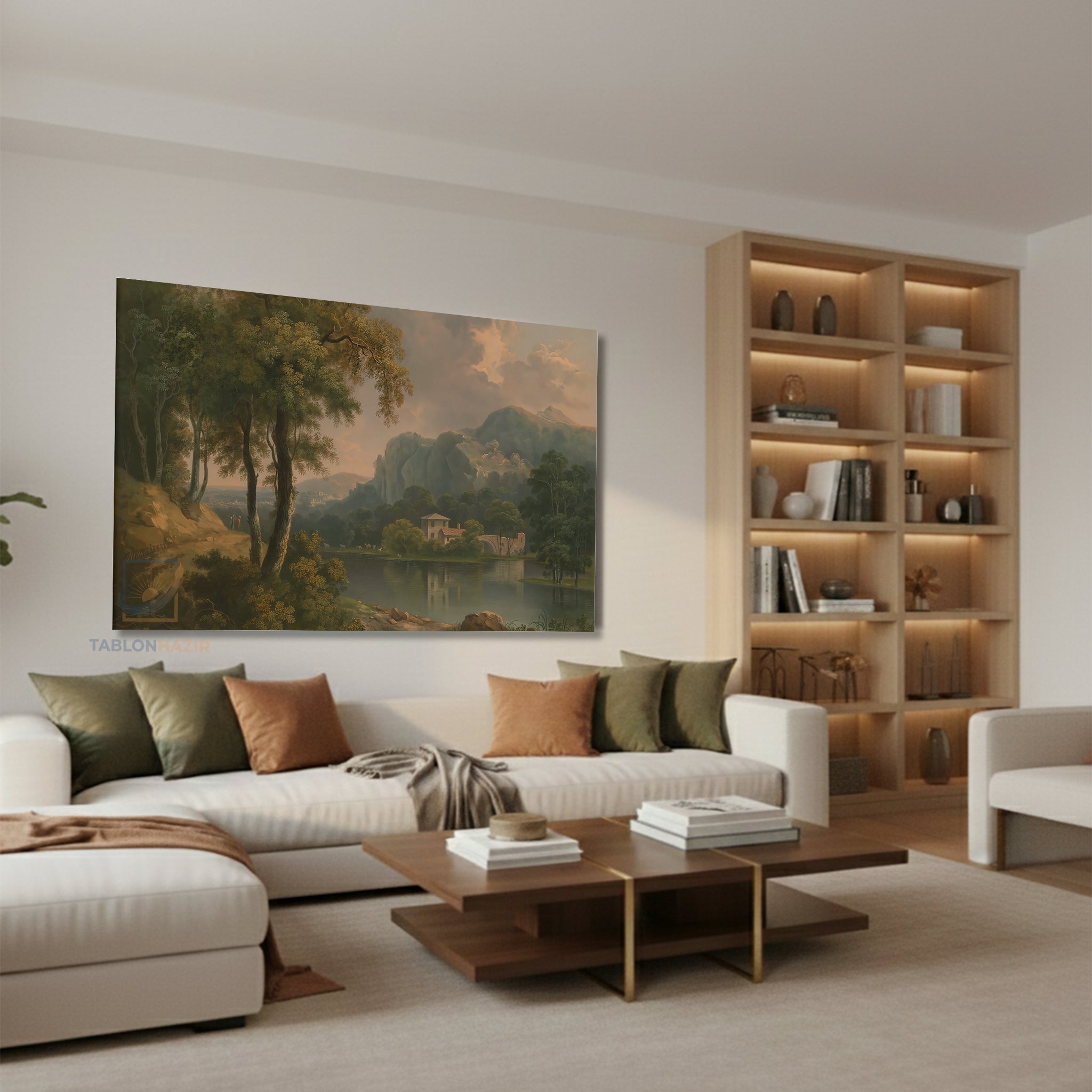 Yatay Kanvas Duvar Tablosu Ormanlikmanzarasi Salon Tablosu Ofis Tablosu Yeni Ev Hediyesi Dekorasyon
