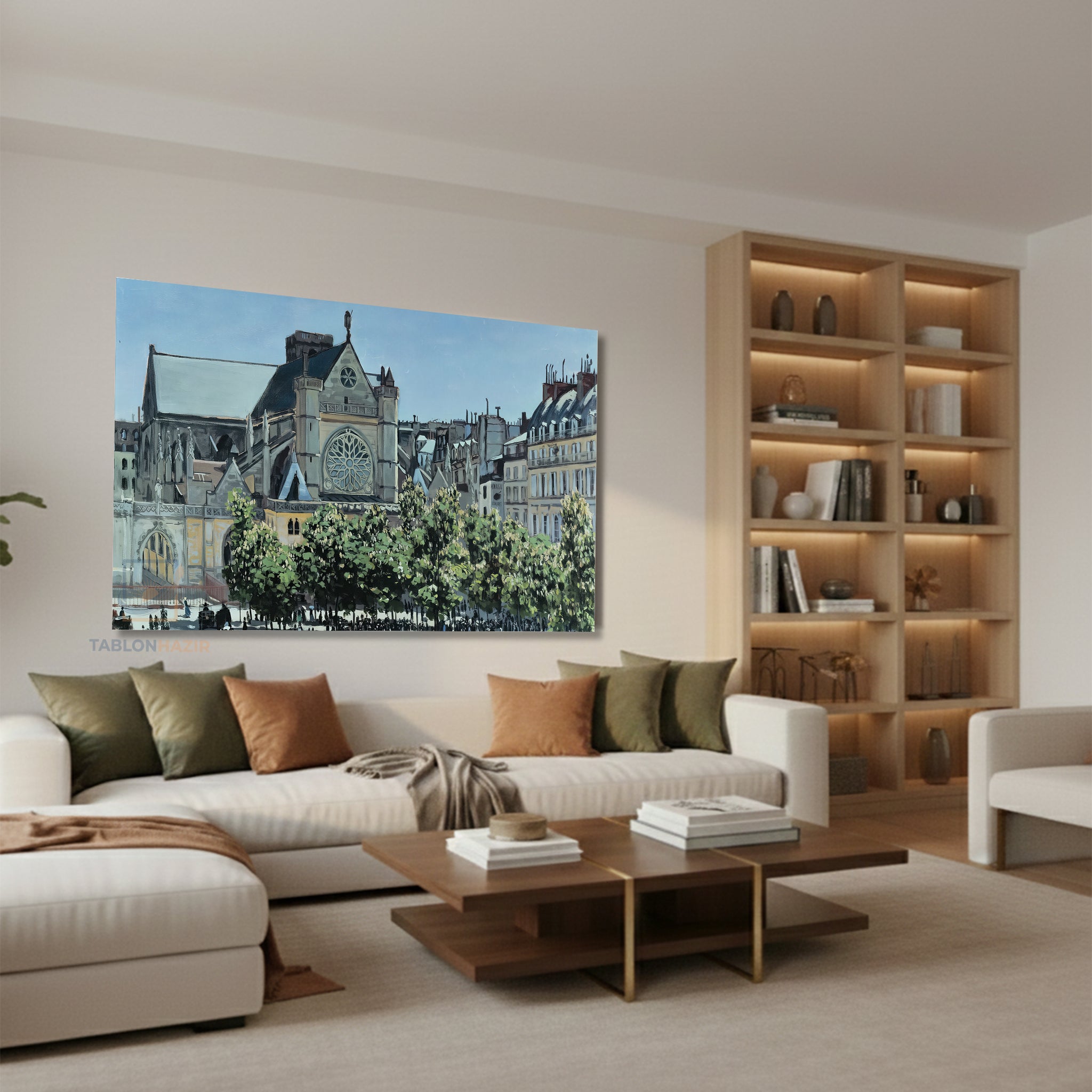 Yatay Kanvas Duvar Tablosu Sehirmanzarasi Salon Tablosu Ofis Tablosu Yeni Ev Hediyesi Dekorasyon