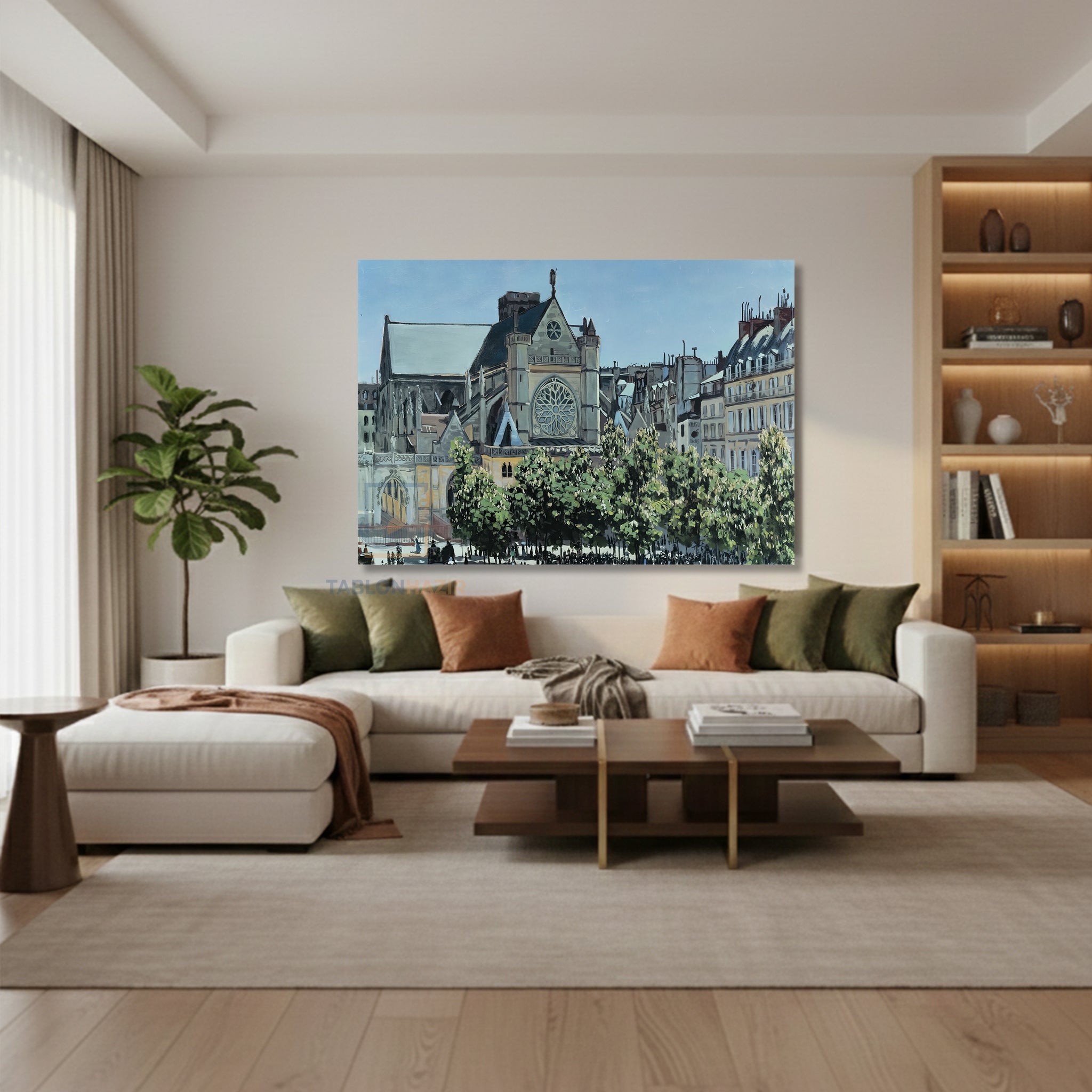 Yatay Kanvas Duvar Tablosu Sehirmanzarasi Salon Tablosu Ofis Tablosu Yeni Ev Hediyesi Dekorasyon