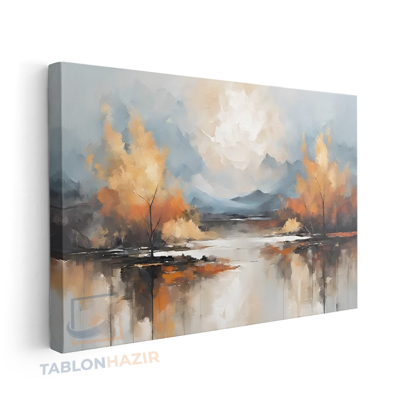 Yatay Kanvas Duvar Tablosu Sonbaharmanzarasi Salon Tablosu Ofis Tablosu Yeni Ev Hediyesi Dekorasyon