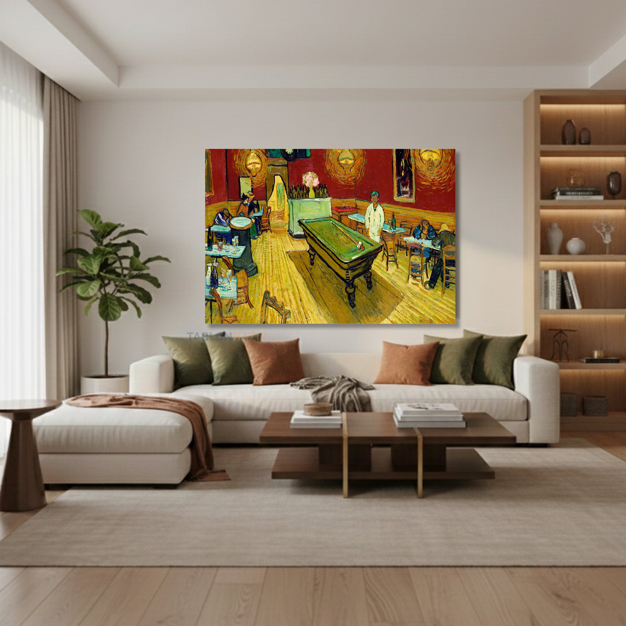 Yatay Kanvas Duvar Tablosu Soyutbar Salon Tablosu Ofis Tablosu Yeni Ev Hediyesi Dekorasyon