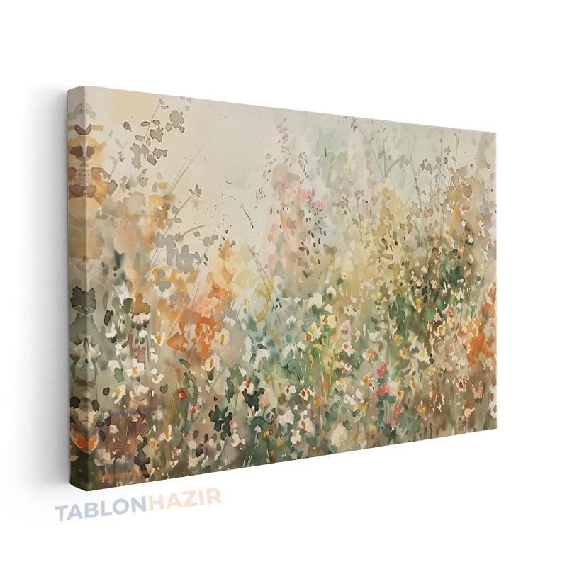 Yatay Kanvas Duvar Tablosu Soyutcicekbahcesi Salon Tablosu Ofis Tablosu Yeni Ev Hediyesi Dekorasyon