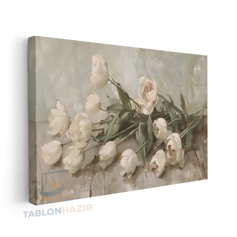 Yatay Kanvas Duvar Tablosu Soyutciceksanati4 Salon Tablosu Ofis Tablosu Yeni Ev Hediyesi Dekorasyon