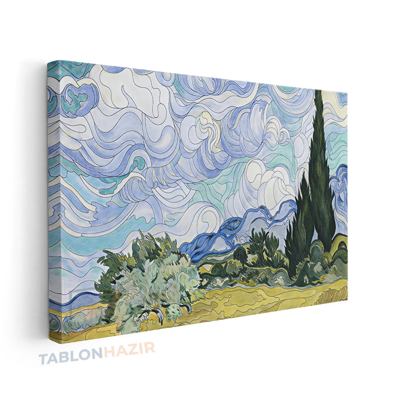 Yatay Kanvas Duvar Tablosu Soyutdogamanzarasi Salon Tablosu Ofis Tablosu Yeni Ev Hediyesi Dekorasyon