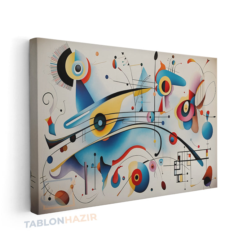 Yatay Kanvas Duvar Tablosu Soyutgeometriksanat6 Salon Tablosu Ofis Tablosu Ev Hediyesi Dekorasyon