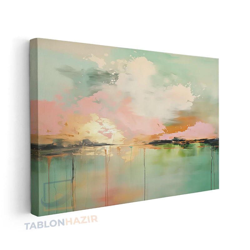 Yatay Kanvas Duvar Tablosu Soyutgunbatimi Salon Tablosu Ofis Tablosu Yeni Ev Hediyesi Dekorasyon
