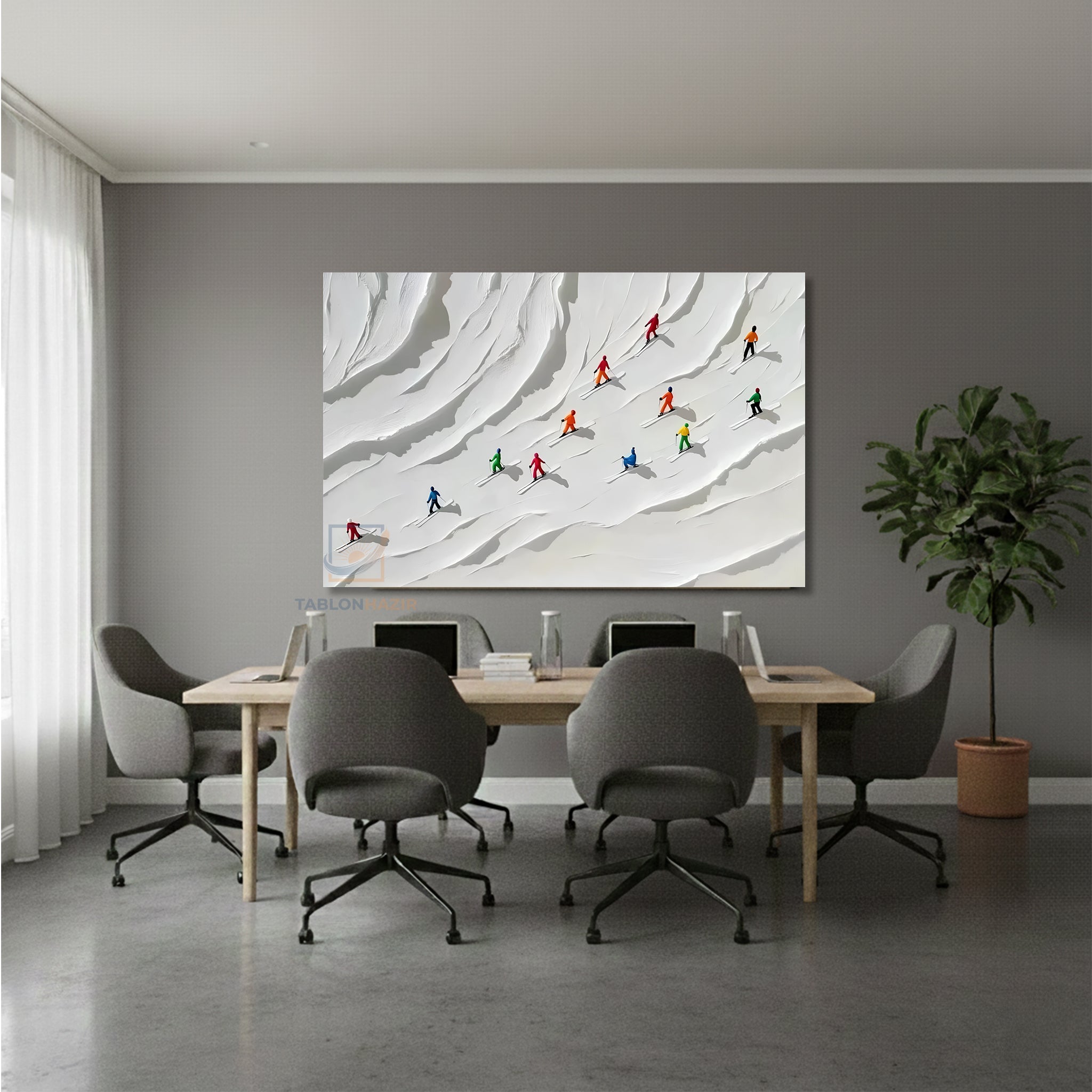 Yatay Kanvas Duvar Tablosu Soyutkayakcilar Salon Tablosu Ofis Tablosu Yeni Ev Hediyesi Dekorasyon