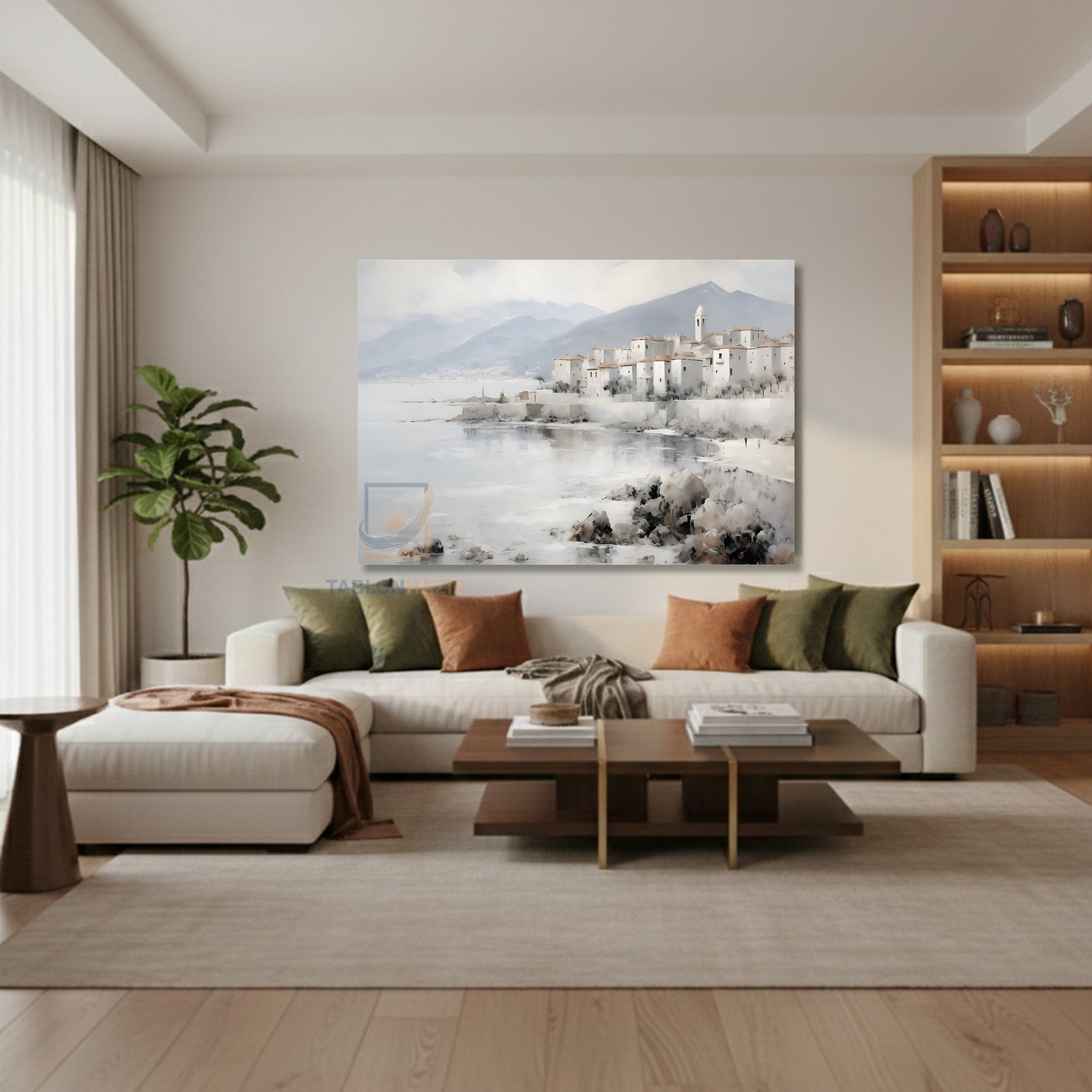 Yatay Kanvas Duvar Tablosu Soyutkiyimanzarasi Salon Tablosu Ofis Tablosu Yeni Ev Hediyesi Dekorasyon