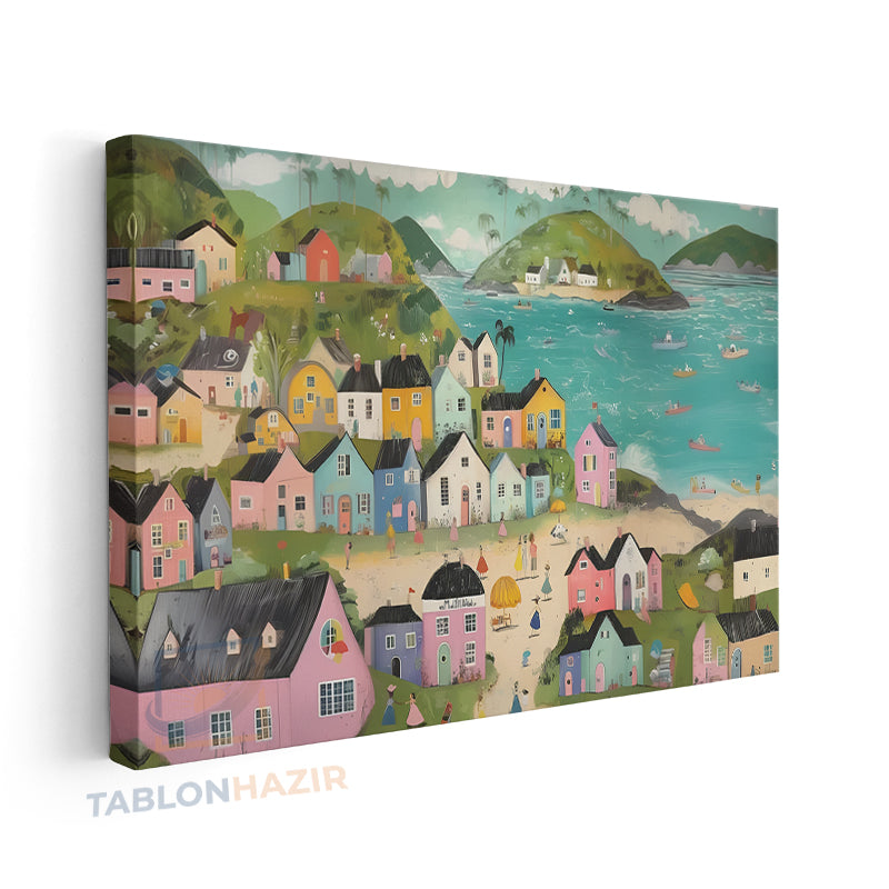 Yatay Kanvas Duvar Tablosu Soyutmanzara6 Salon Tablosu Ofis Tablosu Yeni Ev Hediyesi Dekorasyon