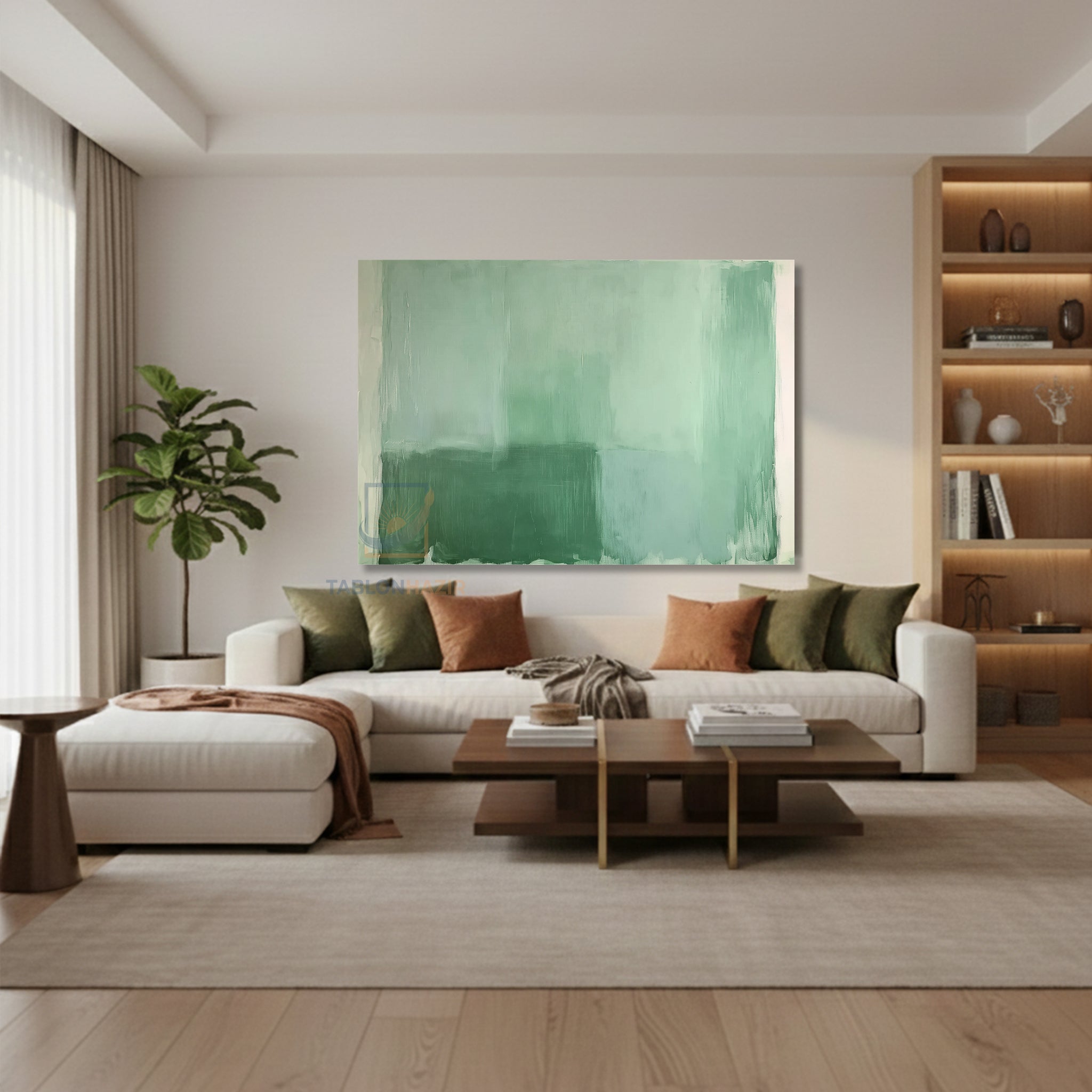 Yatay Kanvas Duvar Tablosu Soyutrenksanati Salon Tablosu Ofis Tablosu Yeni Ev Hediyesi Dekorasyon