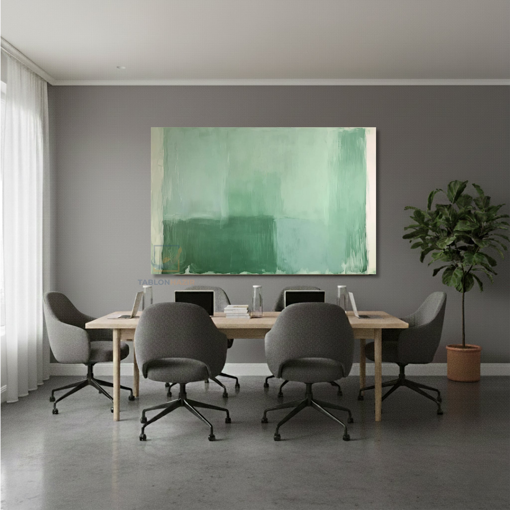 Yatay Kanvas Duvar Tablosu Soyutrenksanati Salon Tablosu Ofis Tablosu Yeni Ev Hediyesi Dekorasyon