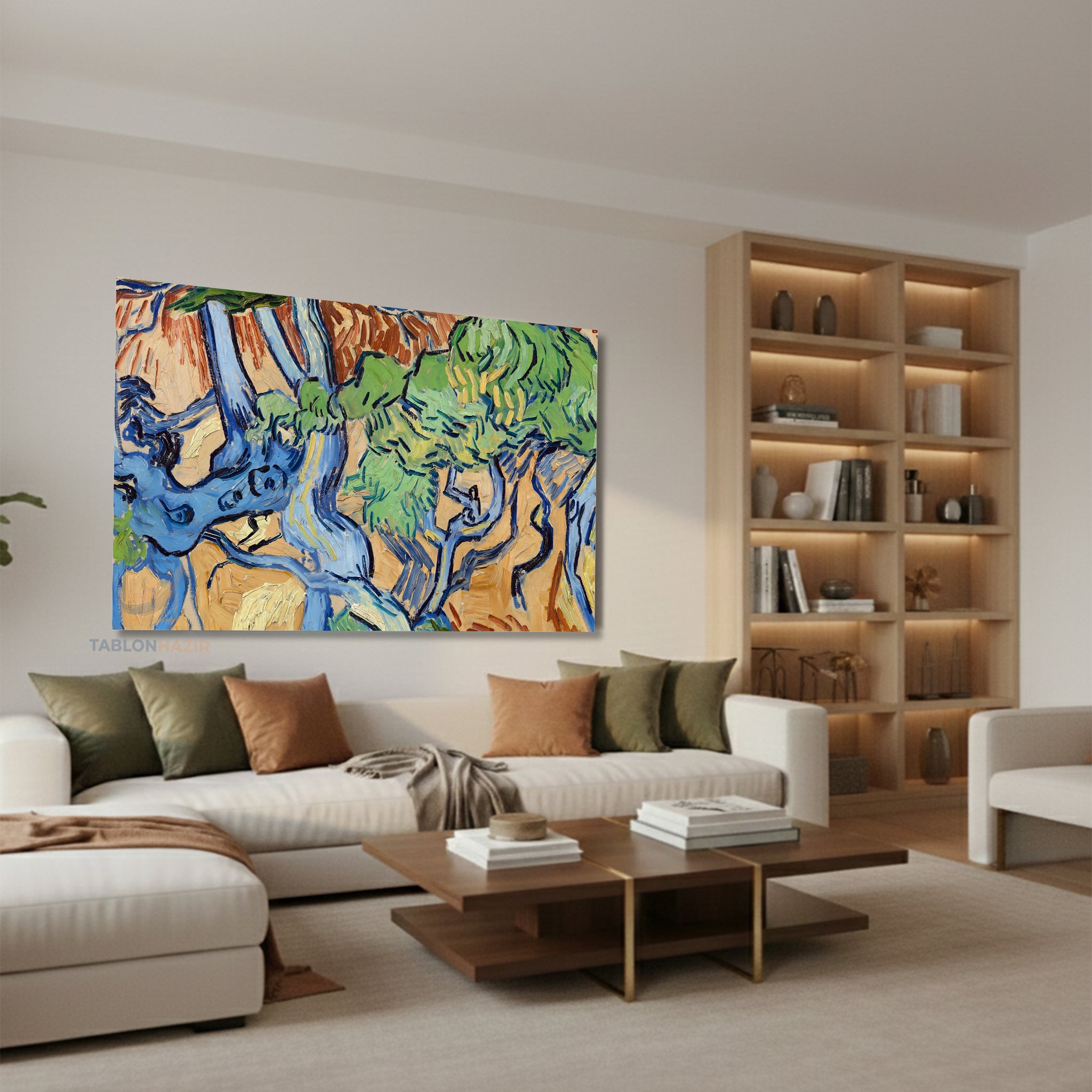 Yatay Kanvas Duvar Tablosu Soyutsanat Salon Tablosu Ofis Tablosu Yeni Ev Hediyesi Dekorasyon