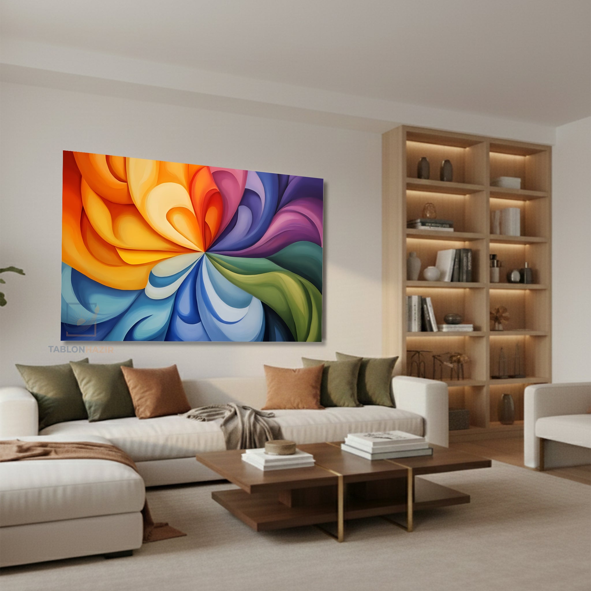 Yatay Kanvas Duvar Tablosu Soyutsanat4 Salon Tablosu Ofis Tablosu Yeni Ev Hediyesi Dekorasyon
