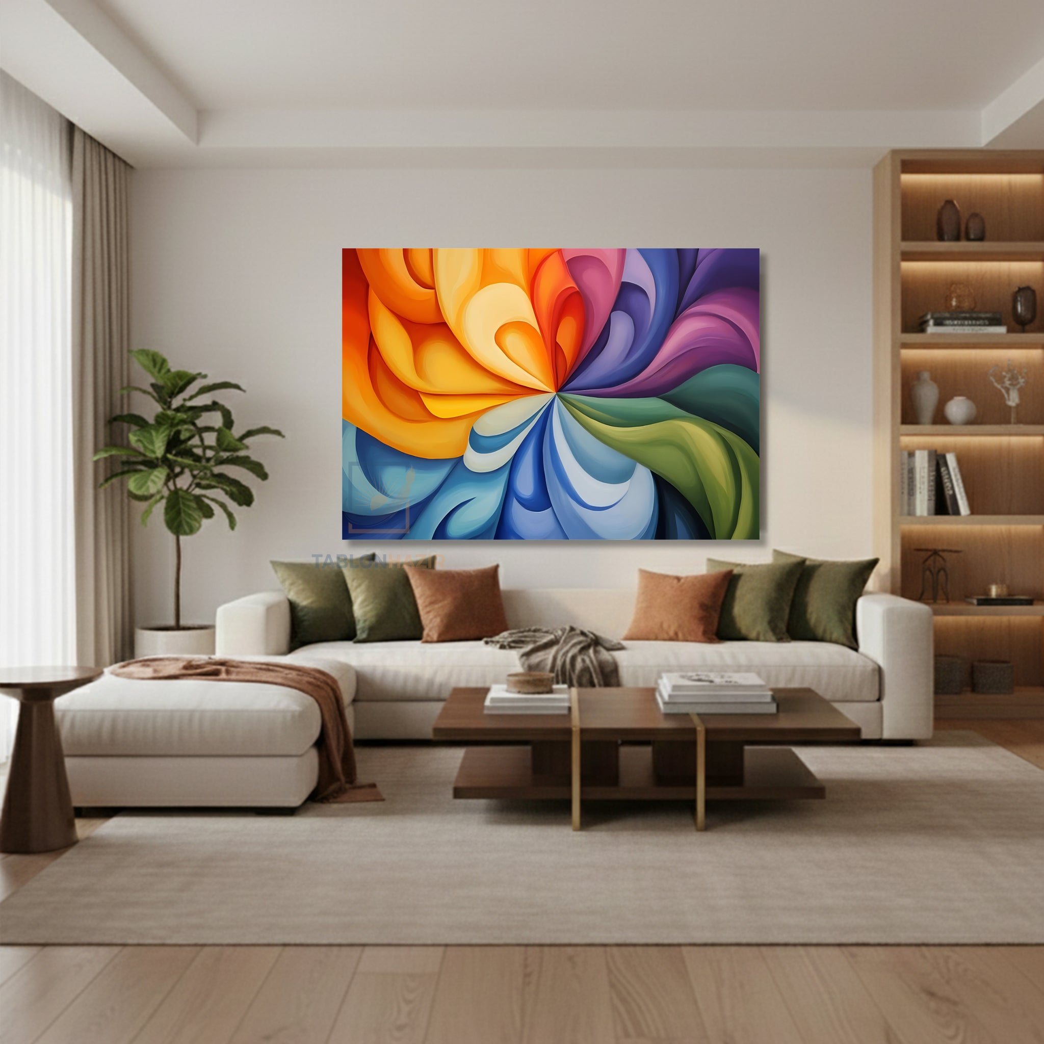Yatay Kanvas Duvar Tablosu Soyutsanat4 Salon Tablosu Ofis Tablosu Yeni Ev Hediyesi Dekorasyon