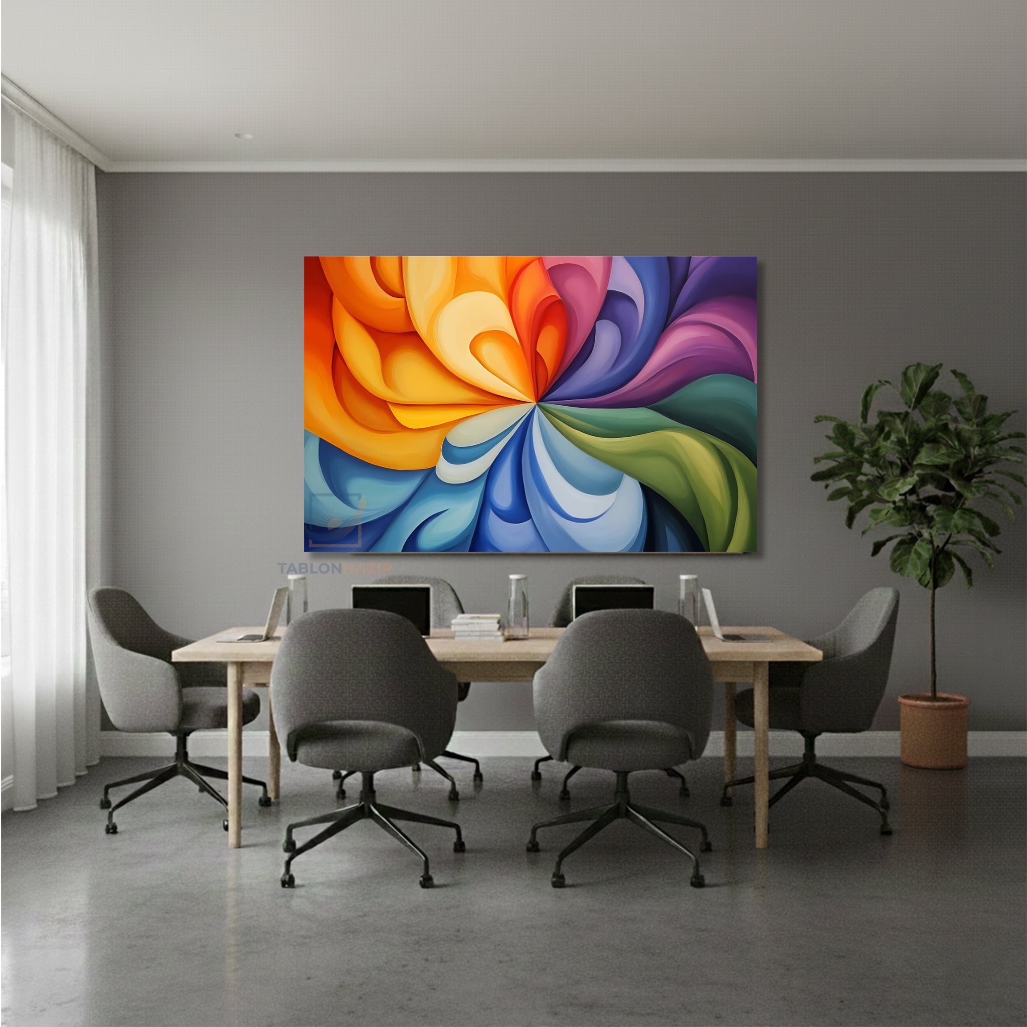 Yatay Kanvas Duvar Tablosu Soyutsanat4 Salon Tablosu Ofis Tablosu Yeni Ev Hediyesi Dekorasyon