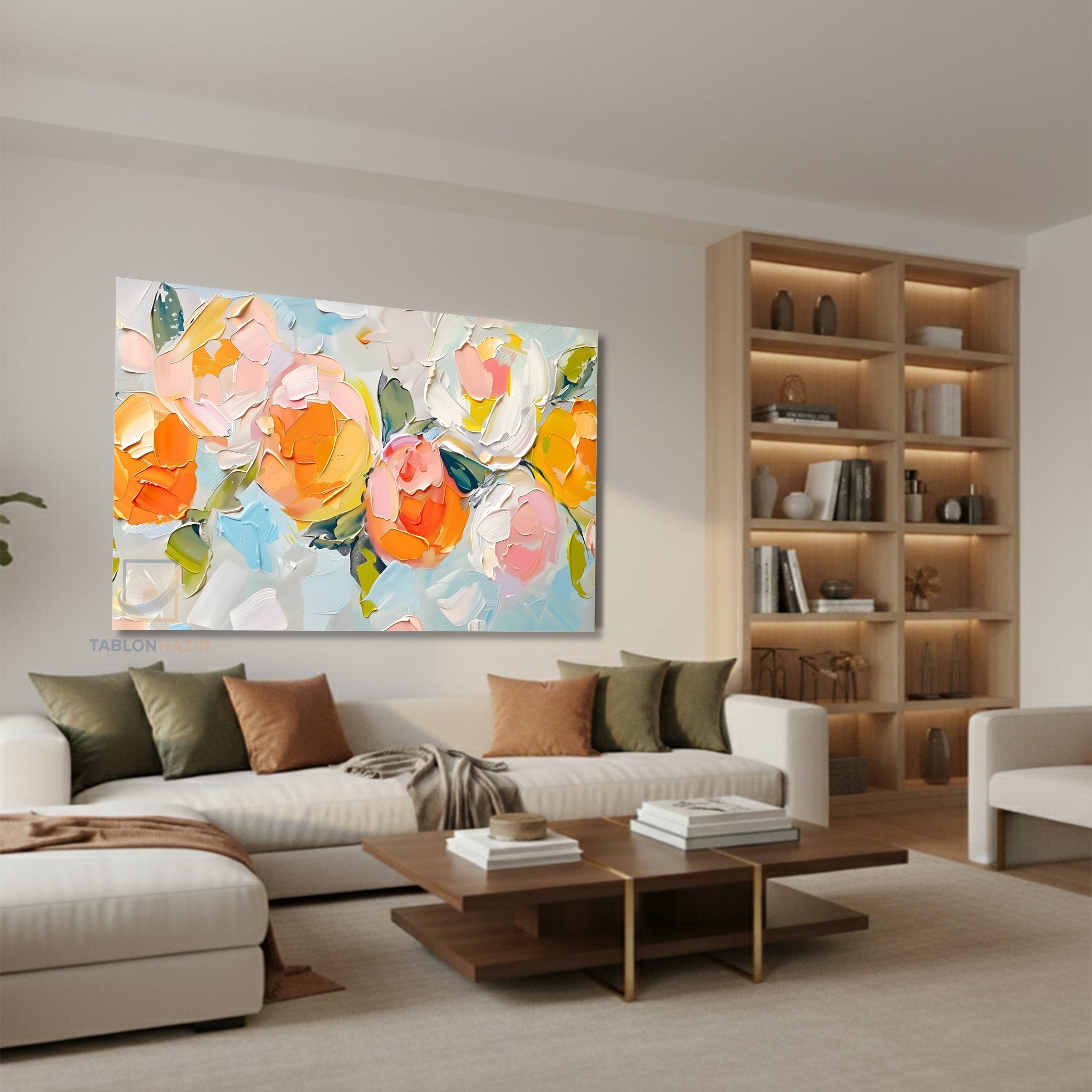 Yatay Kanvas Duvar Tablosu Soyutsanat6 Salon Tablosu Ofis Tablosu Yeni Ev Hediyesi Dekorasyon