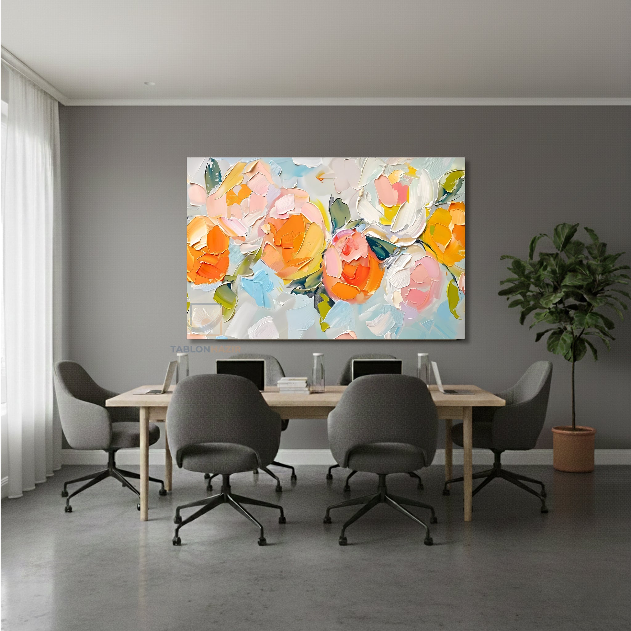 Yatay Kanvas Duvar Tablosu Soyutsanat6 Salon Tablosu Ofis Tablosu Yeni Ev Hediyesi Dekorasyon