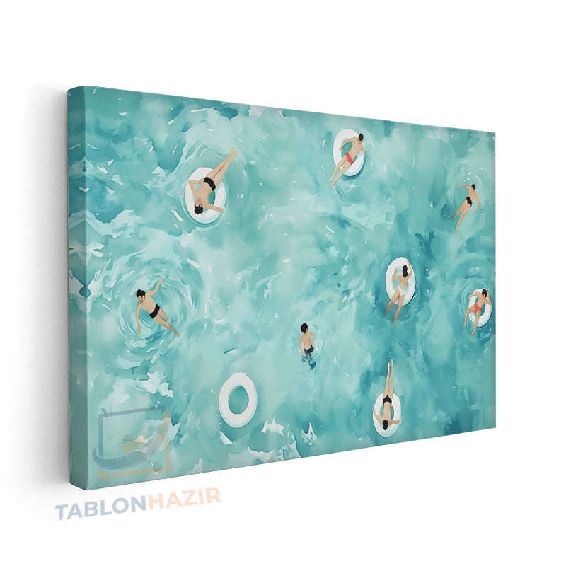 Yatay Kanvas Duvar Tablosu Soyutyuzenınsanlar Salon Tablosu Ofis Tablosu Yeni Ev Hediyesi Dekorasyon