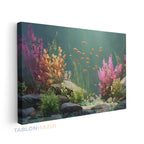 Yatay Kanvas Duvar Tablosu Sualtirenkleri Salon Tablosu Ofis Tablosu Yeni Ev Hediyesi Dekorasyon