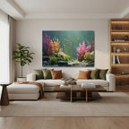 Yatay Kanvas Duvar Tablosu Sualtirenkleri Salon Tablosu Ofis Tablosu Yeni Ev Hediyesi Dekorasyon