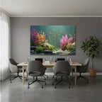 Yatay Kanvas Duvar Tablosu Sualtirenkleri Salon Tablosu Ofis Tablosu Yeni Ev Hediyesi Dekorasyon