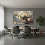 Yatay Kanvas Duvar Tablosu Vazodabeyazguller2 Salon Tablosu Ofis Tablosu Yeni Ev Hediyesi Dekorasyon