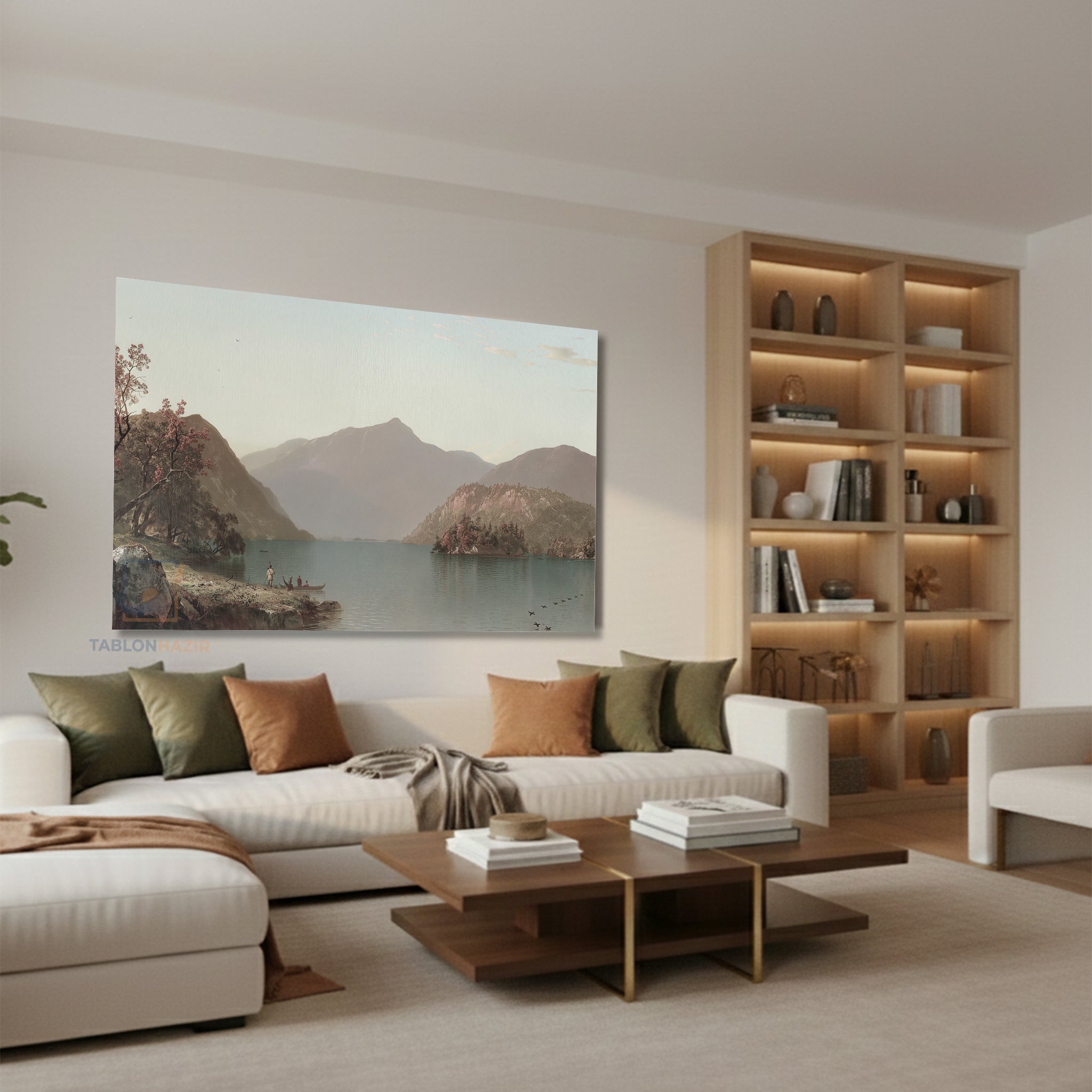 Yatay Kanvas Duvar Tablosu Vintagedaggolmanzarasi Salon Tablosu Ofis Tablosu Ev Hediyesi Dekorasyon