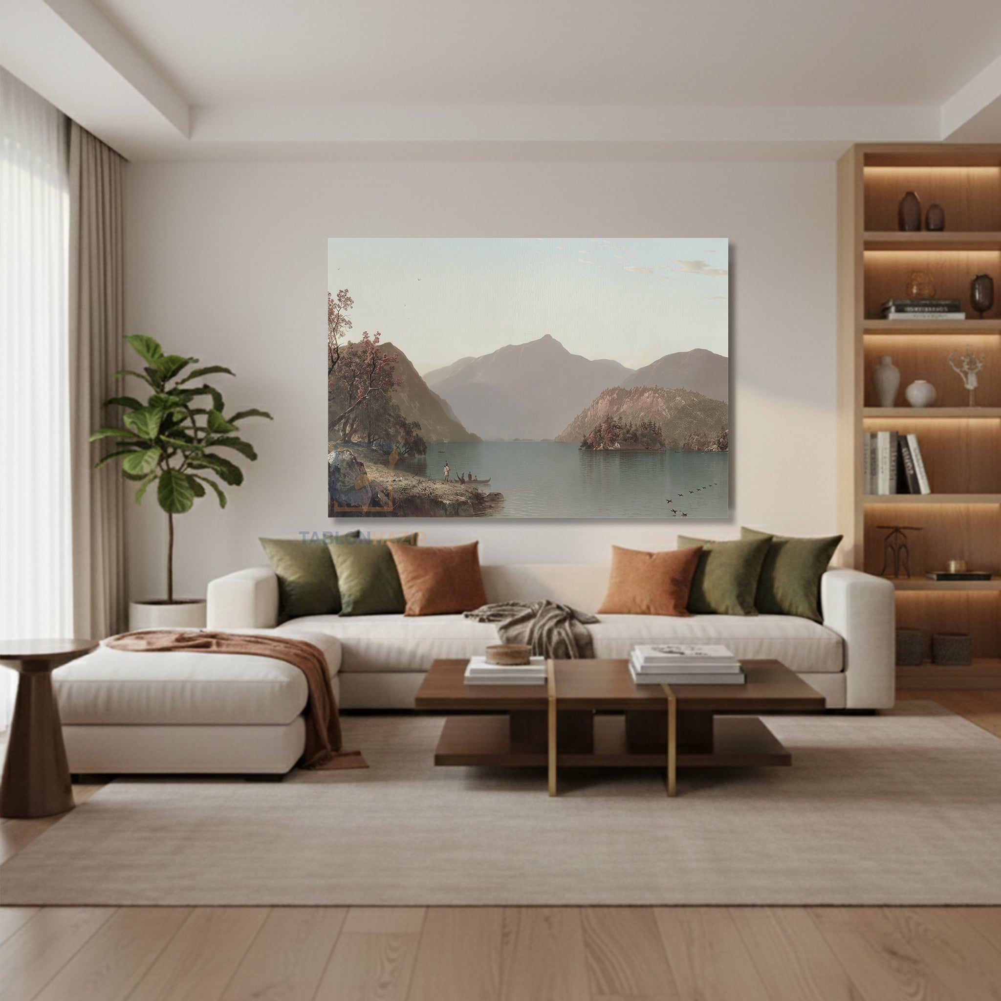 Yatay Kanvas Duvar Tablosu Vintagedaggolmanzarasi Salon Tablosu Ofis Tablosu Ev Hediyesi Dekorasyon