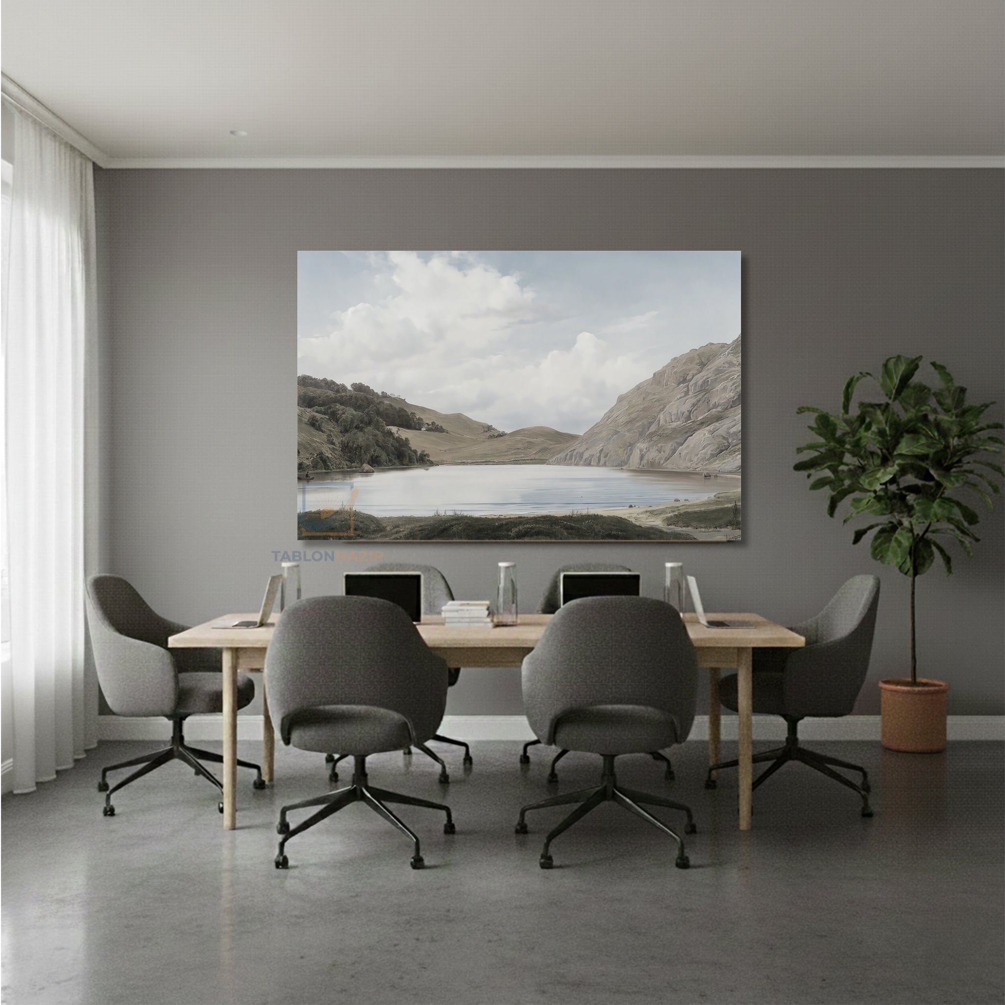 Yatay Kanvas Duvar Tablosu Vintagedaggolmanzarasi3 Salon Tablosu Ofis Tablosu Ev Hediyesi Dekorasyon