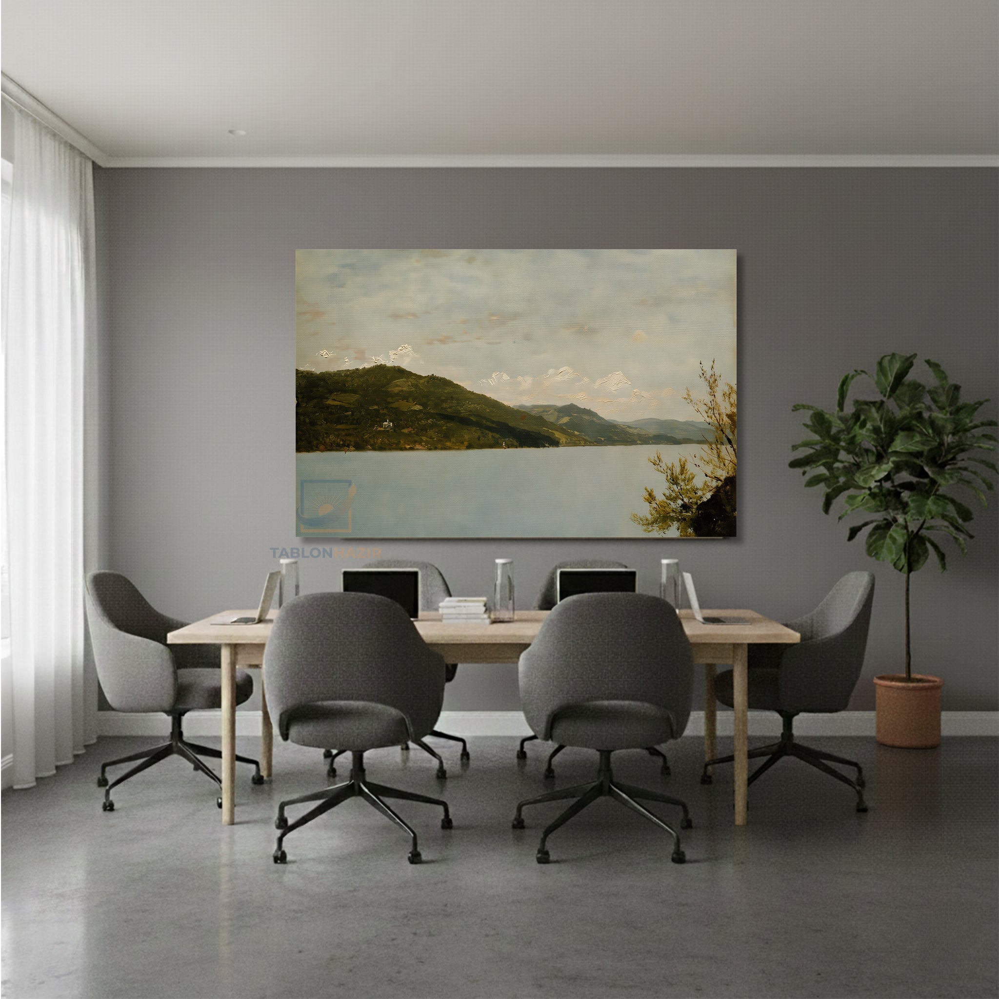 Yatay Kanvas Duvar Tablosu Vintagedaggolmanzarasi4 Salon Tablosu Ofis Tablosu Ev Hediyesi Dekorasyon