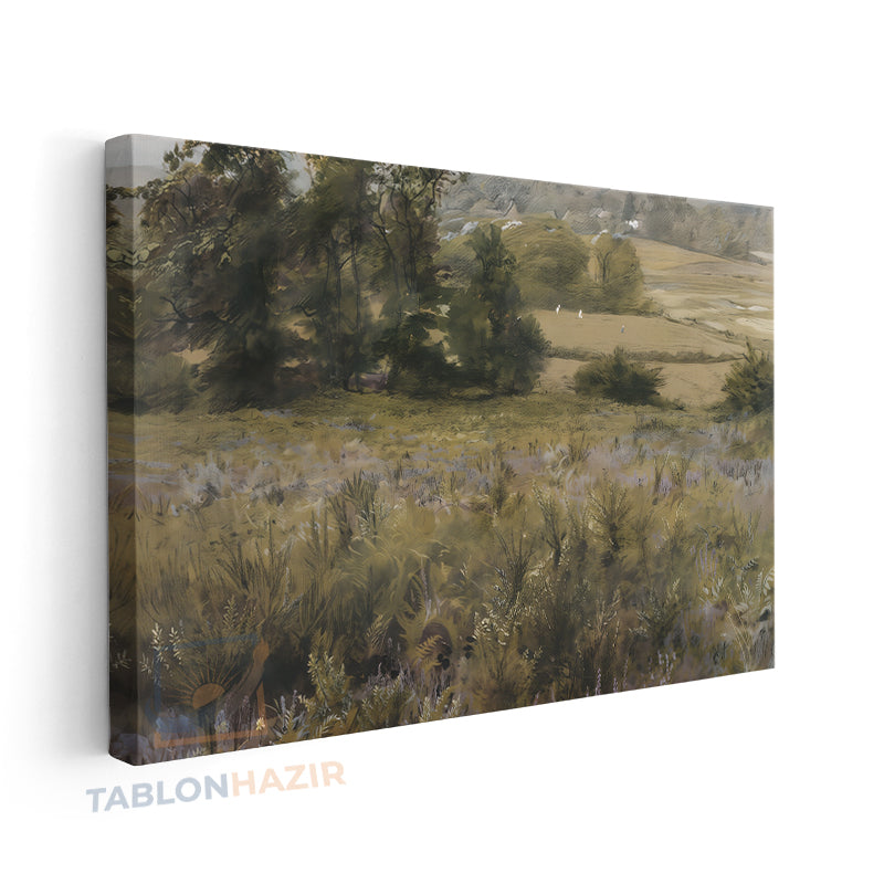 Yatay Kanvas Duvar Tablosu Vintagedogamanzarasi2 Salon Tablosu Ofis Tablosu Ev Hediyesi Dekorasyon