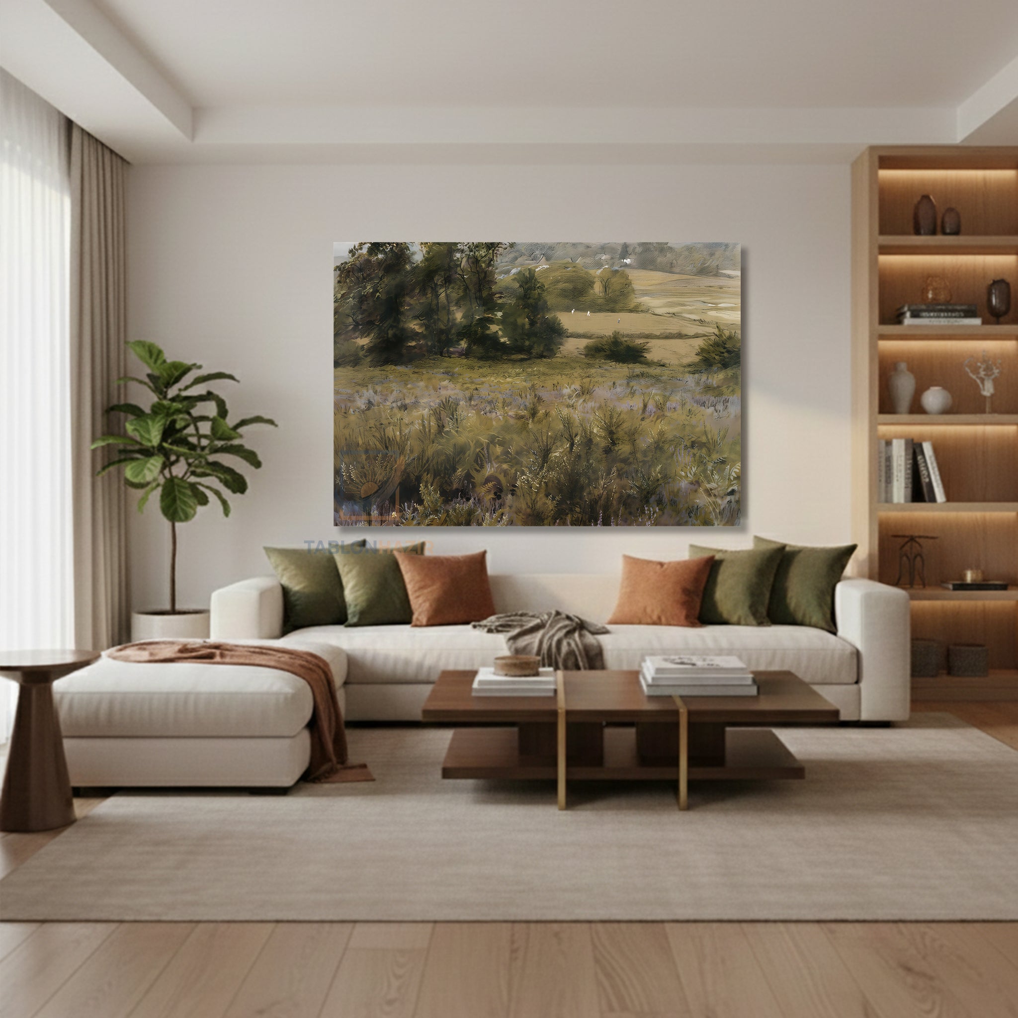 Yatay Kanvas Duvar Tablosu Vintagedogamanzarasi2 Salon Tablosu Ofis Tablosu Ev Hediyesi Dekorasyon