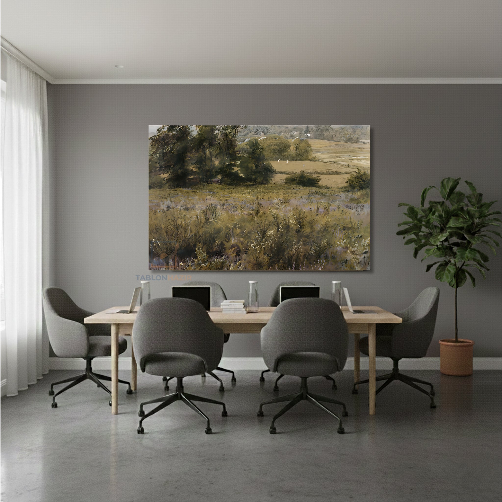 Yatay Kanvas Duvar Tablosu Vintagedogamanzarasi2 Salon Tablosu Ofis Tablosu Ev Hediyesi Dekorasyon