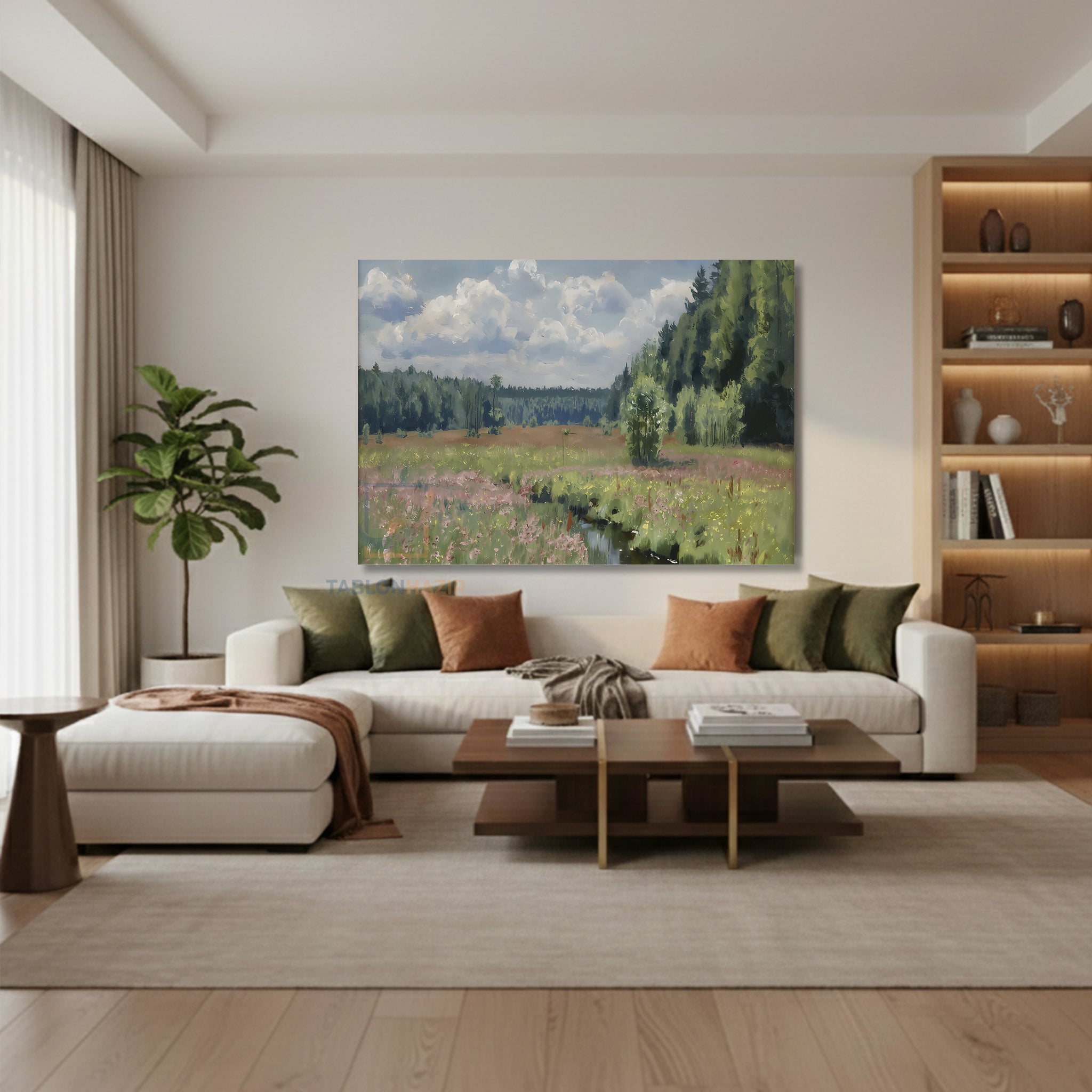 Yatay Kanvas Duvar Tablosu Vintagedogamanzarasi4 Salon Tablosu Ofis Tablosu Ev Hediyesi Dekorasyon