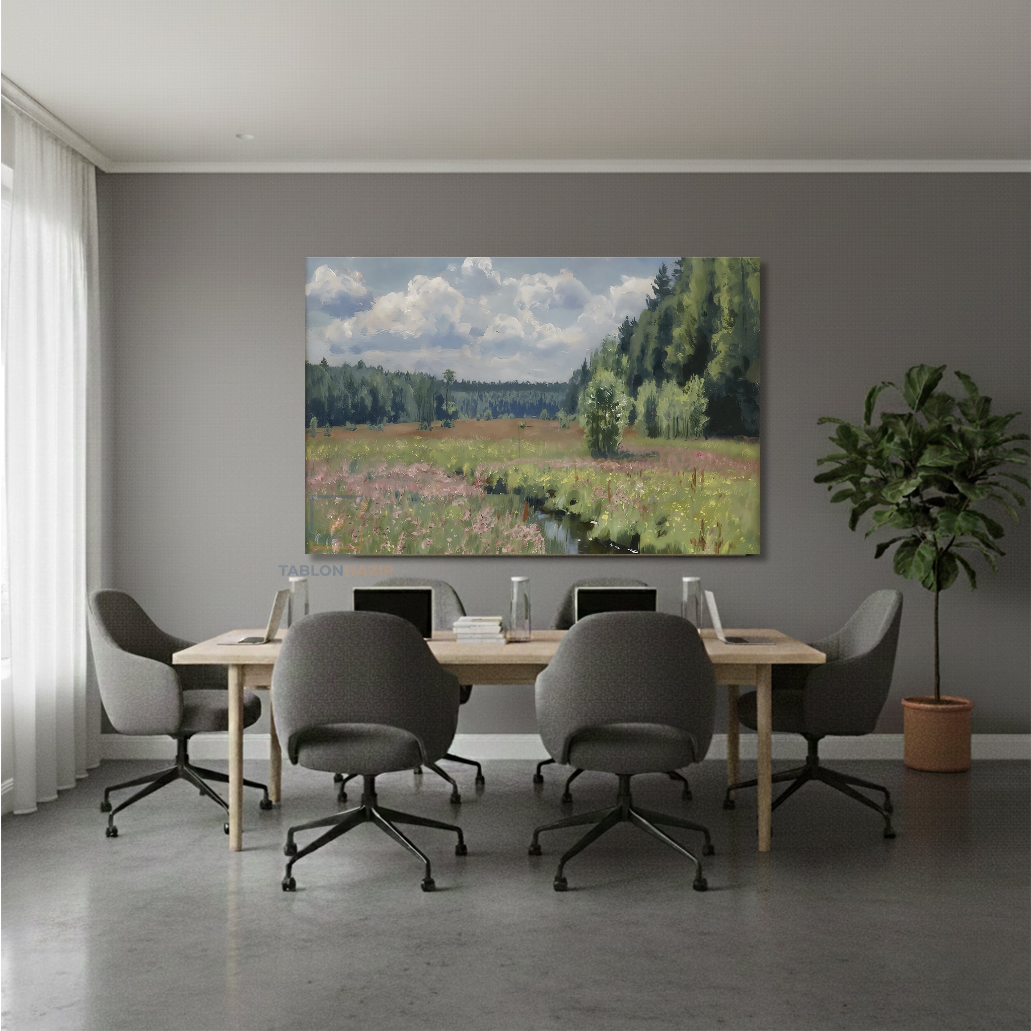 Yatay Kanvas Duvar Tablosu Vintagedogamanzarasi4 Salon Tablosu Ofis Tablosu Ev Hediyesi Dekorasyon