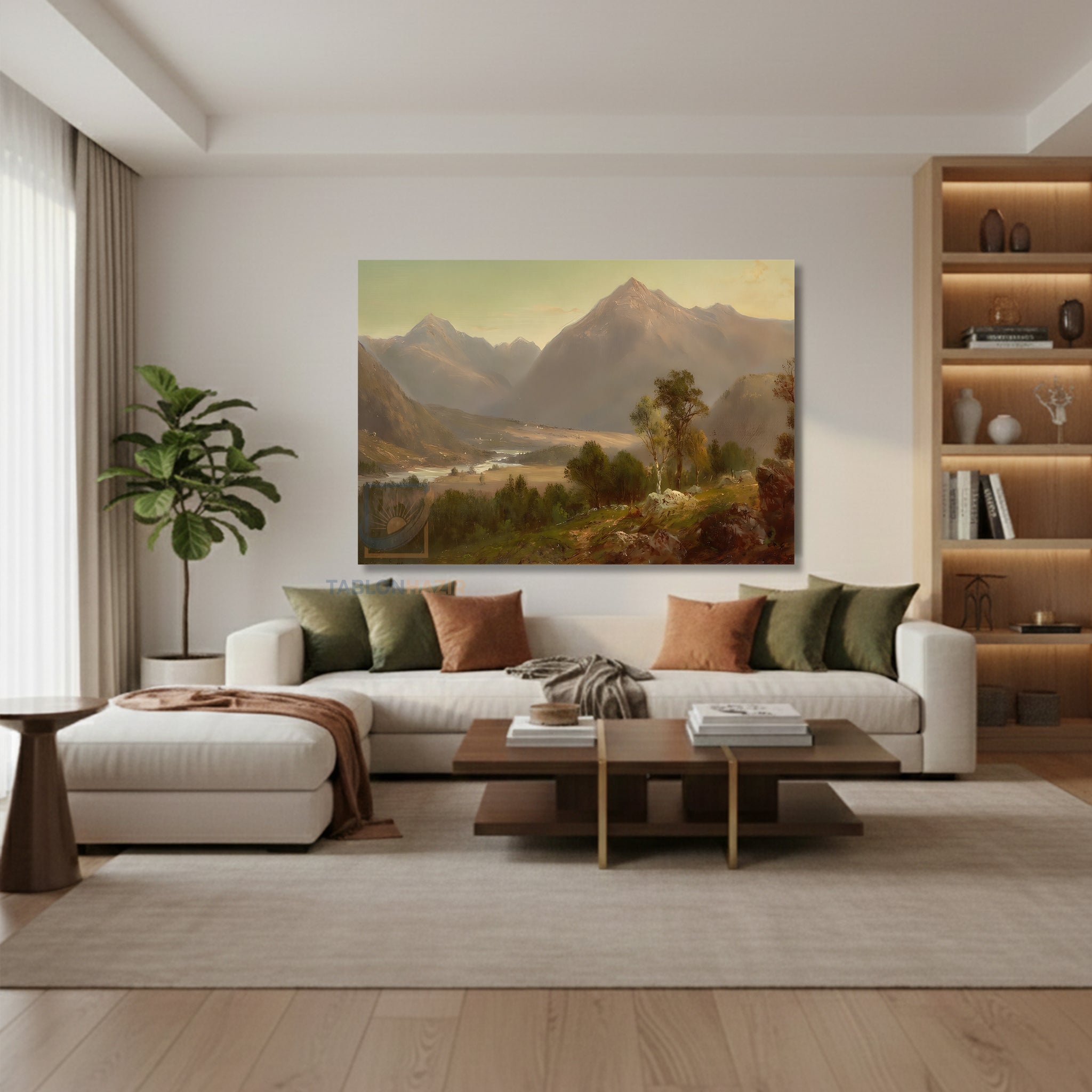 Yatay Kanvas Duvar Tablosu Vintagedogamanzarasi6 Salon Tablosu Ofis Tablosu Ev Hediyesi Dekorasyon