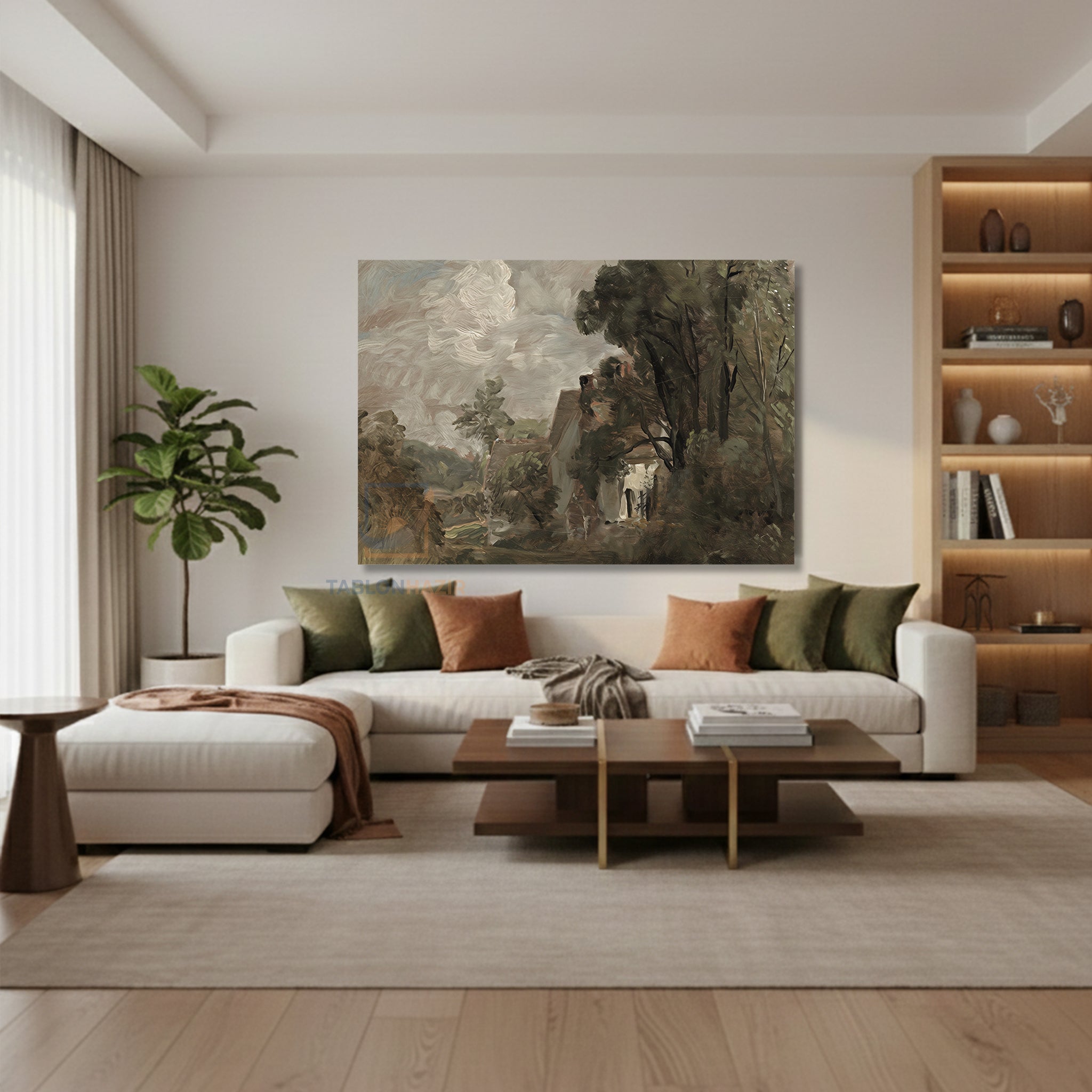 Yatay Kanvas Duvar Tablosu Vintagedogamanzarasi7 Salon Tablosu Ofis Tablosu Ev Hediyesi Dekorasyon