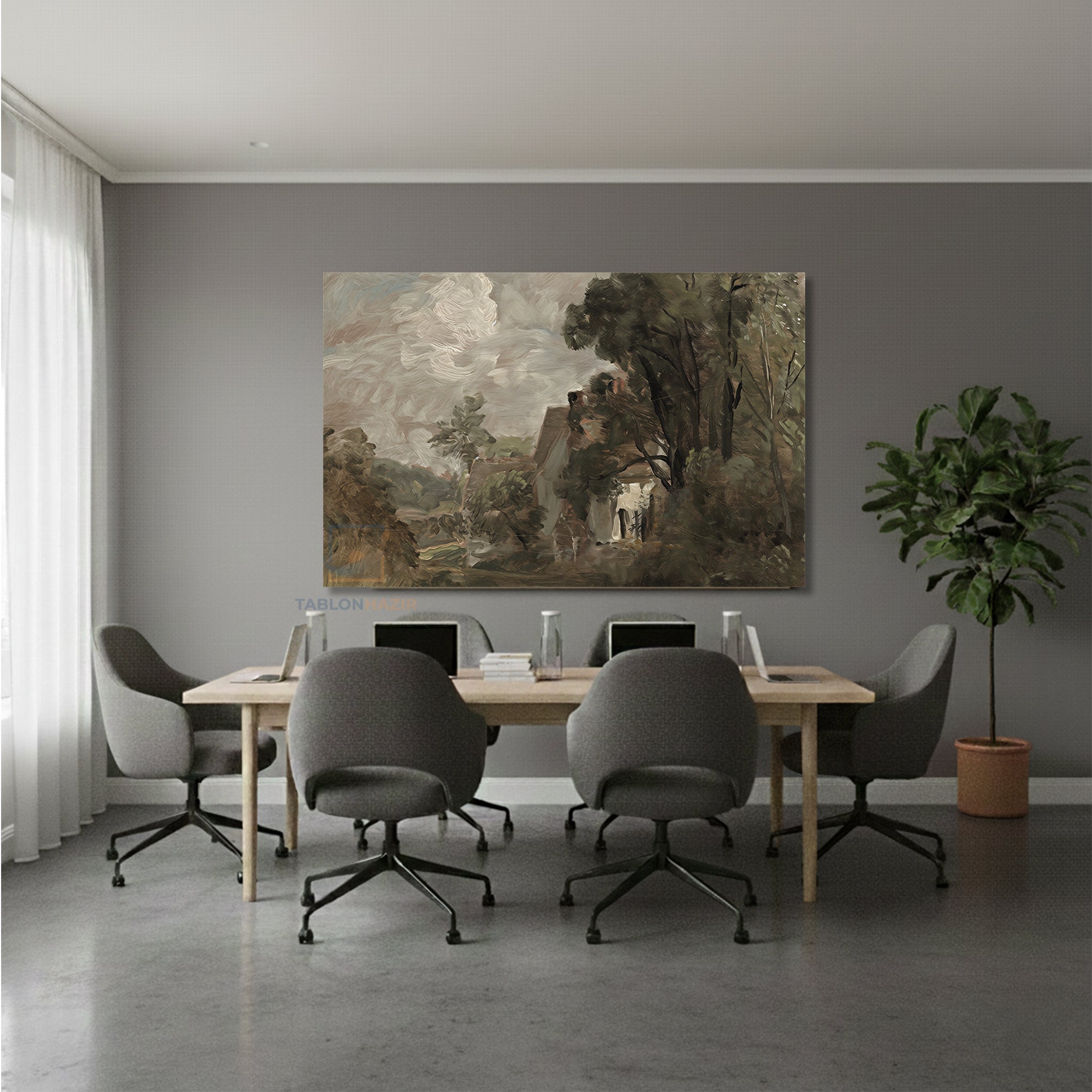 Yatay Kanvas Duvar Tablosu Vintagedogamanzarasi7 Salon Tablosu Ofis Tablosu Ev Hediyesi Dekorasyon