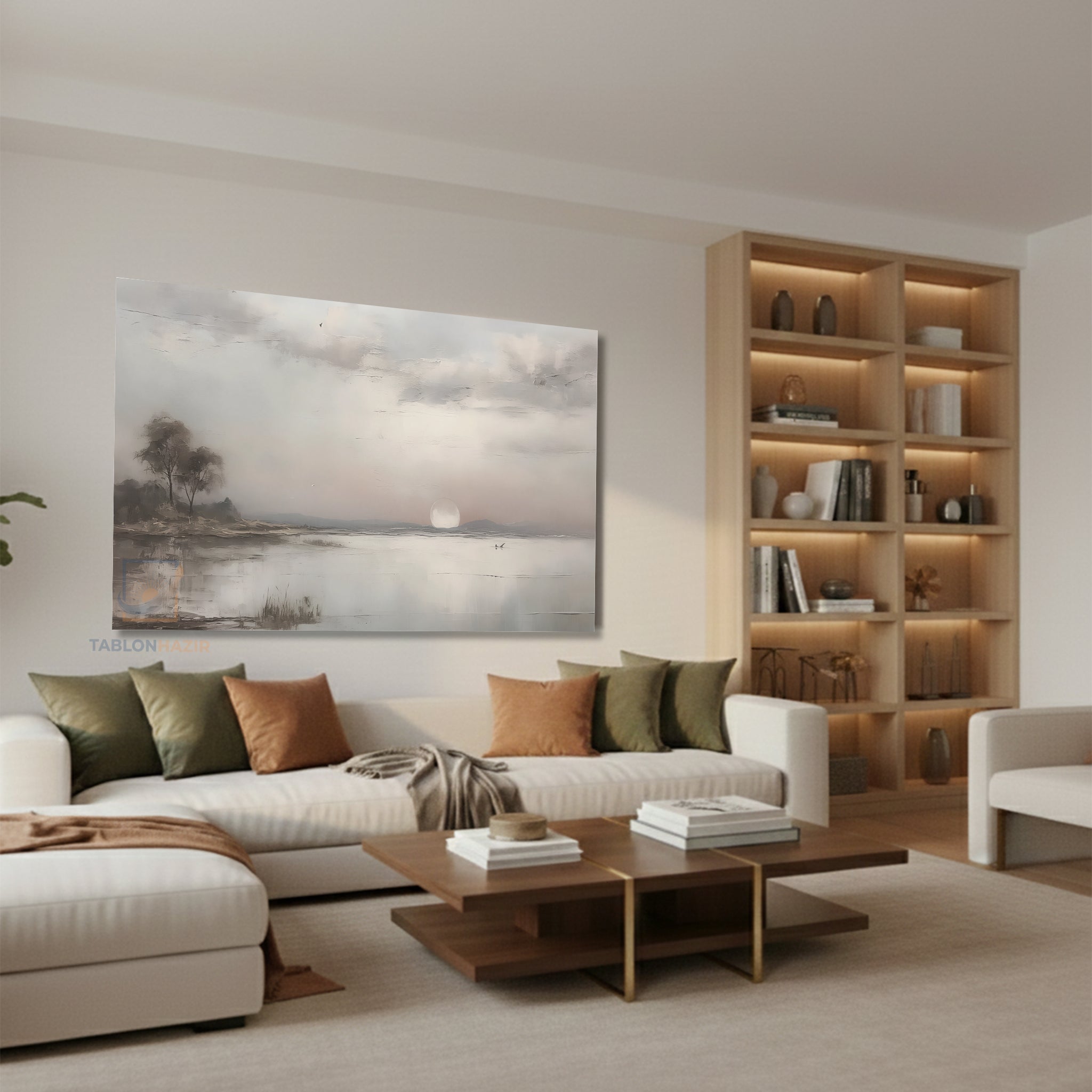Yatay Kanvas Duvar Tablosu Vintagegunbatimi Salon Tablosu Ofis Tablosu Yeni Ev Hediyesi Dekorasyon