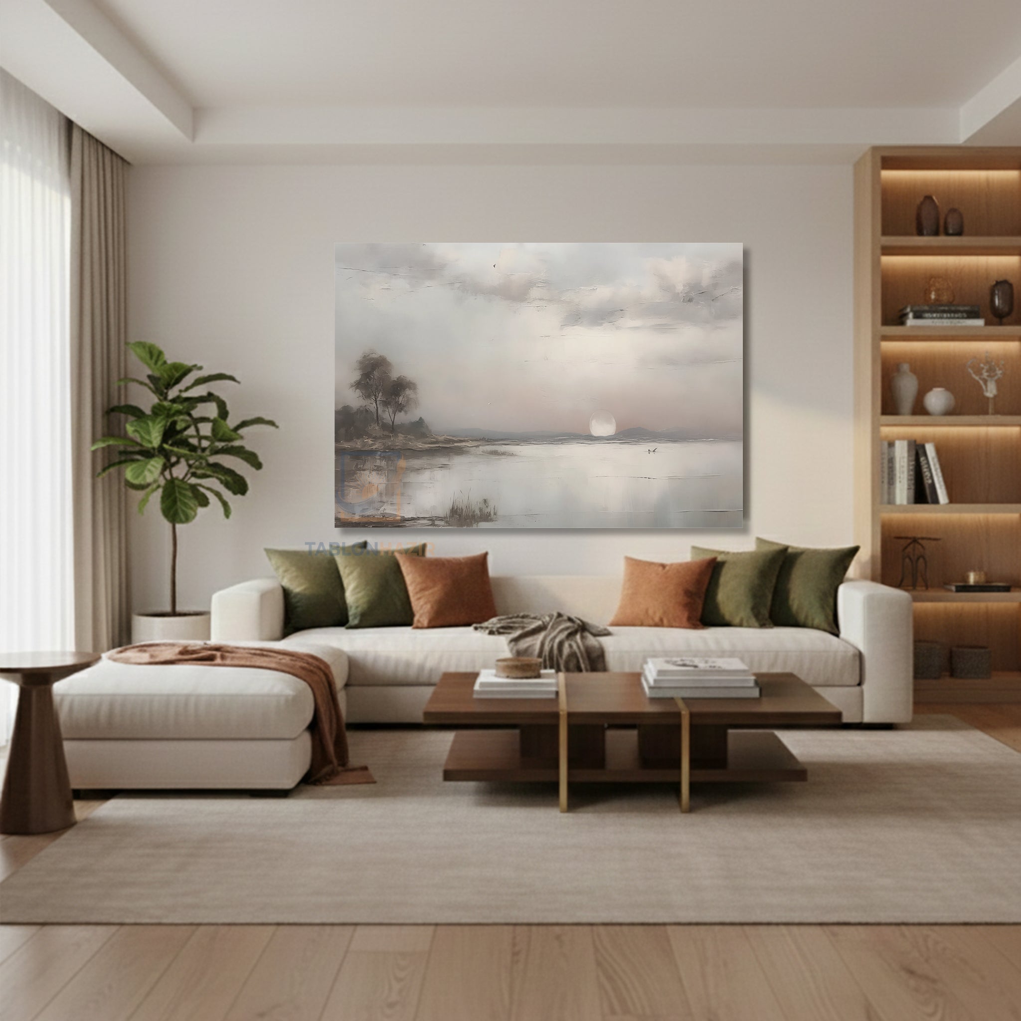 Yatay Kanvas Duvar Tablosu Vintagegunbatimi Salon Tablosu Ofis Tablosu Yeni Ev Hediyesi Dekorasyon