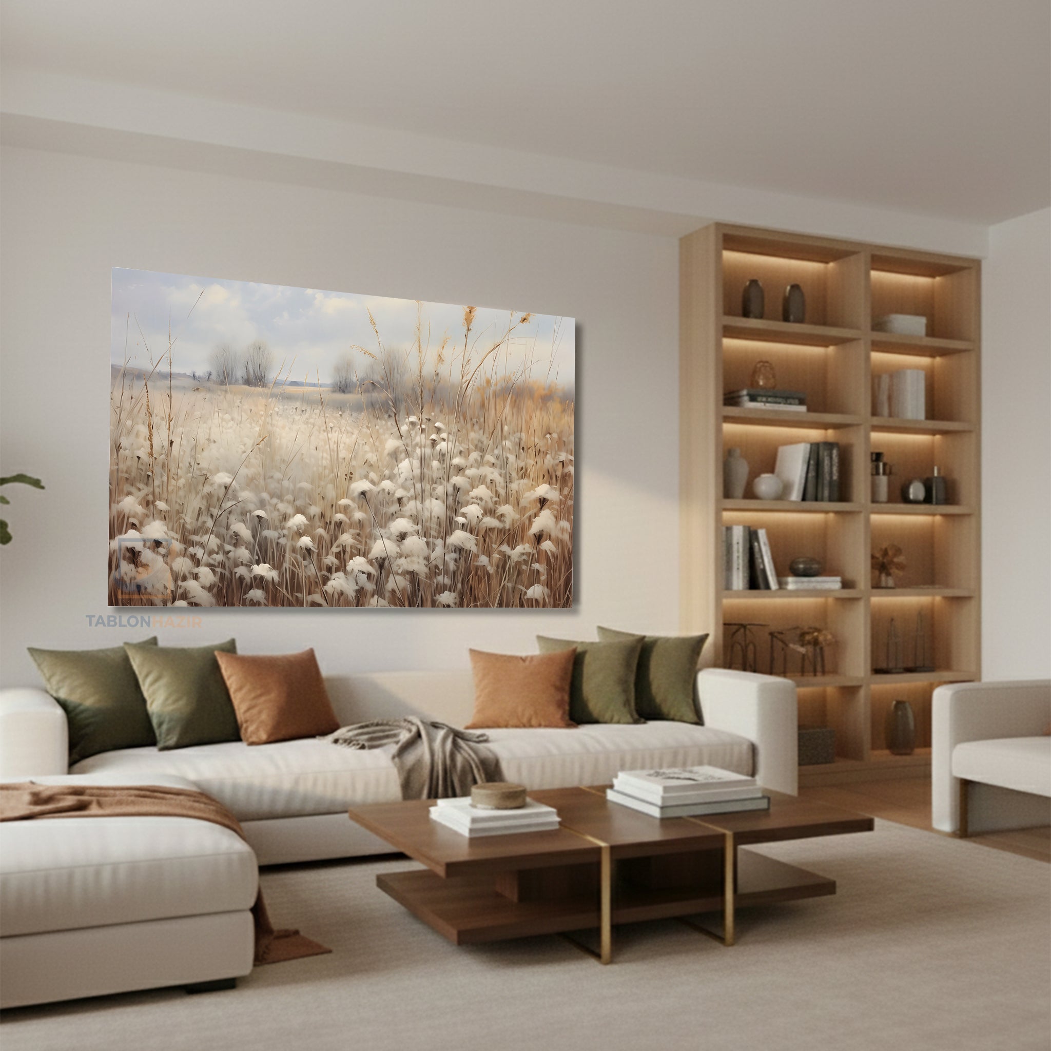 Yatay Kanvas Duvar Tablosu Vintagekirmanzarasi Salon Tablosu Ofis Tablosu Ev Hediyesi Dekorasyon