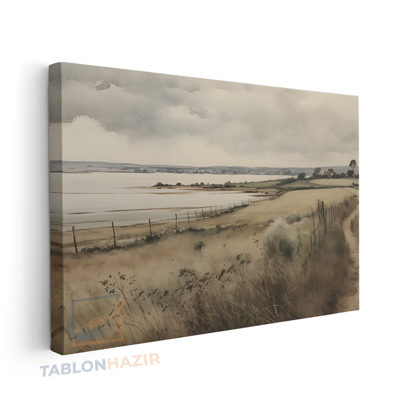 Yatay Kanvas Duvar Tablosu Vintagekirmanzarasi3 Salon Tablosu Ofis Tablosu Ev Hediyesi Dekorasyon