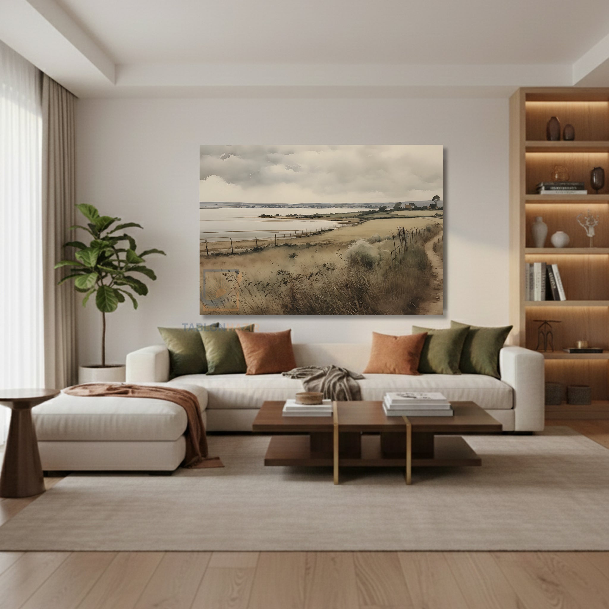 Yatay Kanvas Duvar Tablosu Vintagekirmanzarasi3 Salon Tablosu Ofis Tablosu Ev Hediyesi Dekorasyon