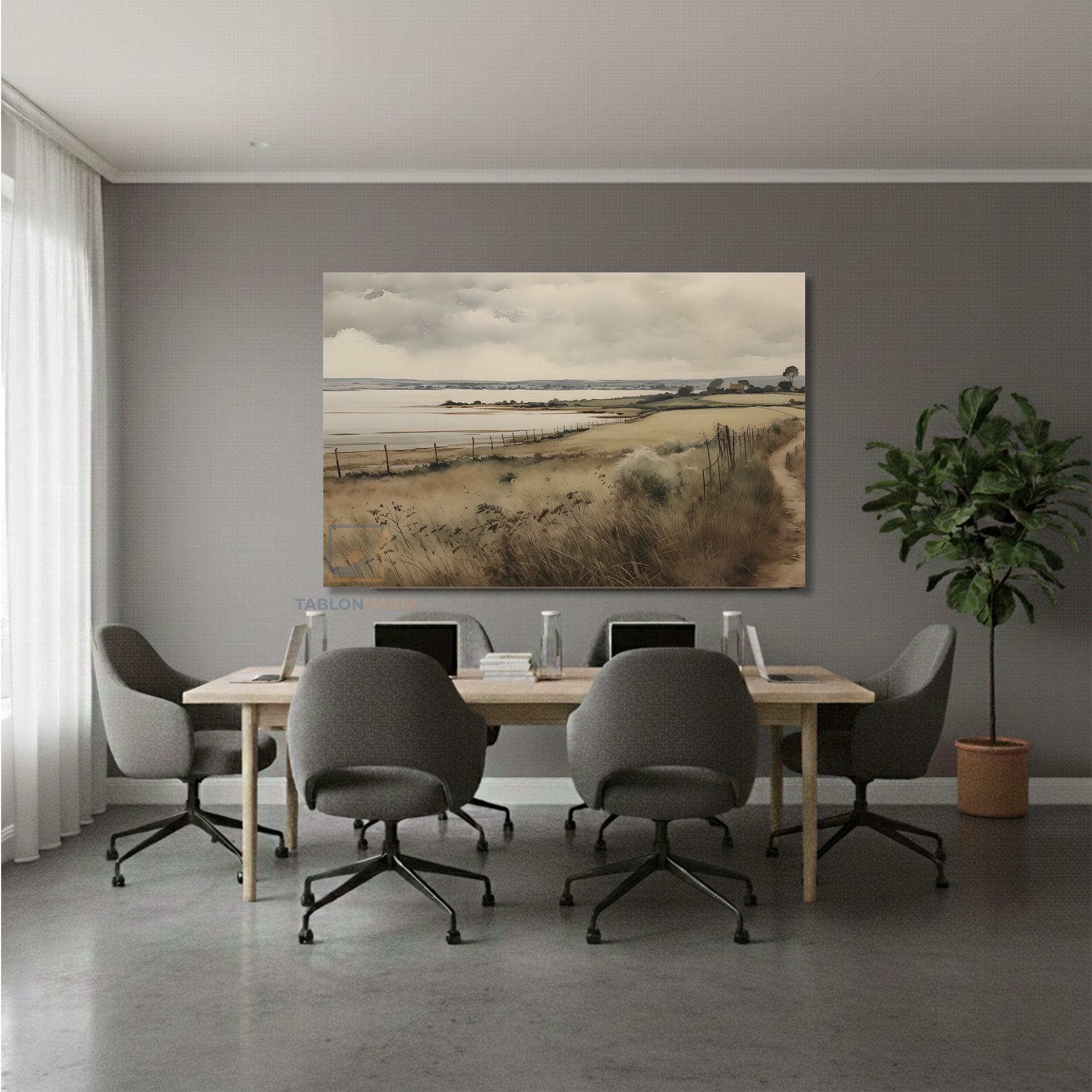 Yatay Kanvas Duvar Tablosu Vintagekirmanzarasi3 Salon Tablosu Ofis Tablosu Ev Hediyesi Dekorasyon