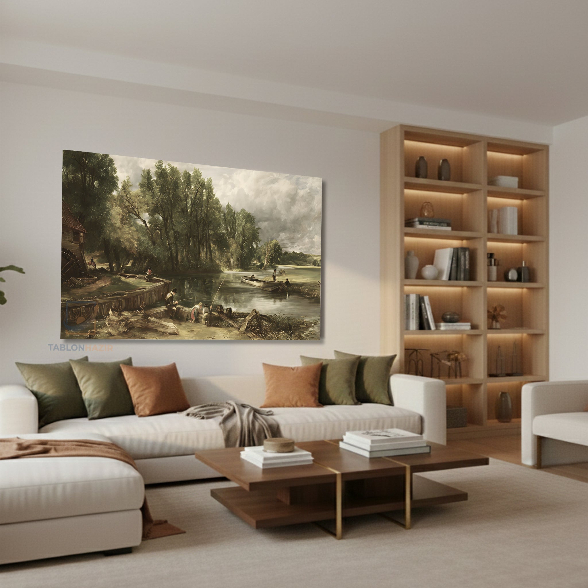 Yatay Kanvas Duvar Tablosu Vintagekirsalmanzarasi4 Salon Tablosu Ofis Tablosu Ev Hediyesi Dekorasyon