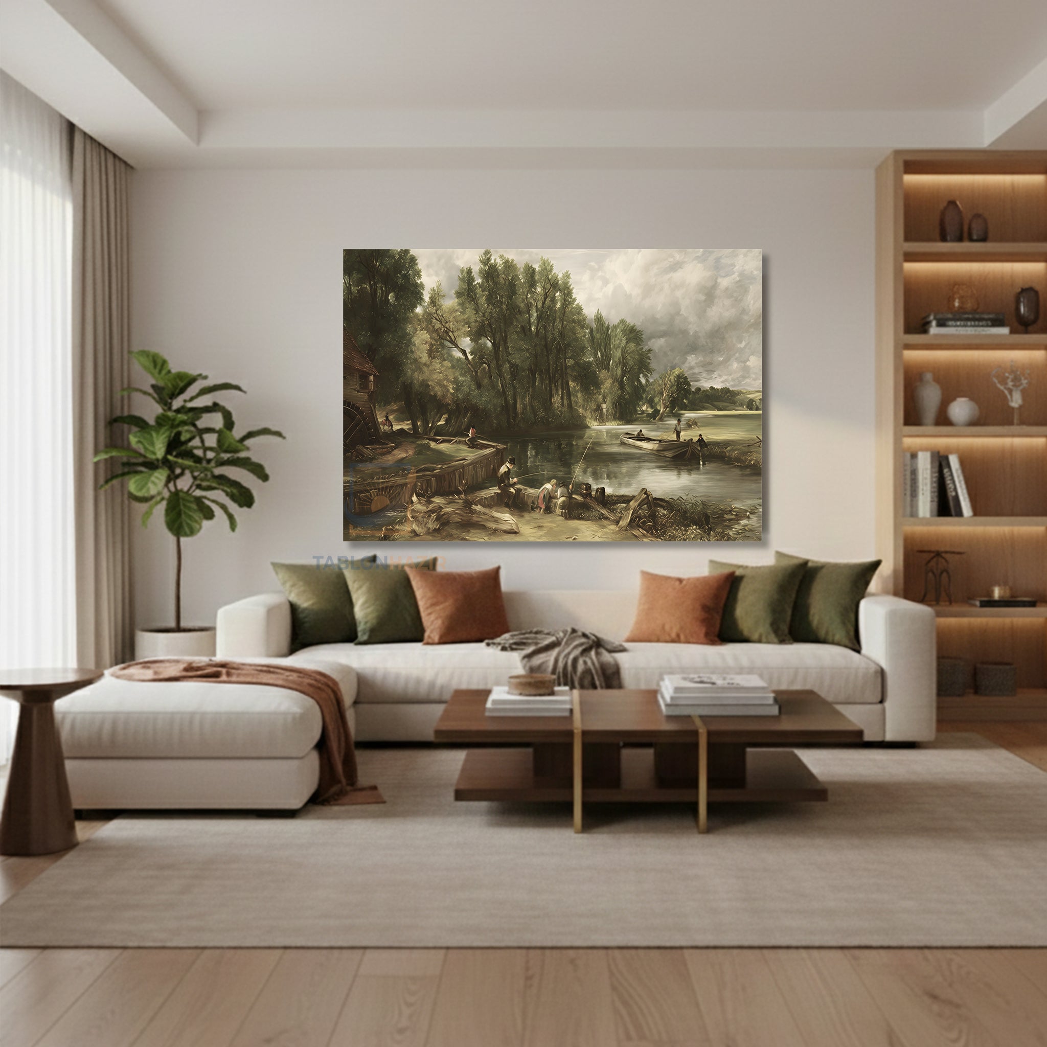 Yatay Kanvas Duvar Tablosu Vintagekirsalmanzarasi4 Salon Tablosu Ofis Tablosu Ev Hediyesi Dekorasyon