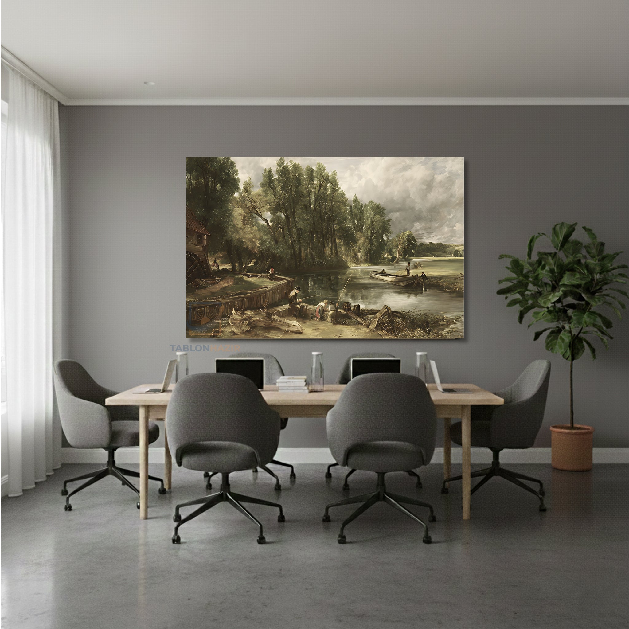 Yatay Kanvas Duvar Tablosu Vintagekirsalmanzarasi4 Salon Tablosu Ofis Tablosu Ev Hediyesi Dekorasyon