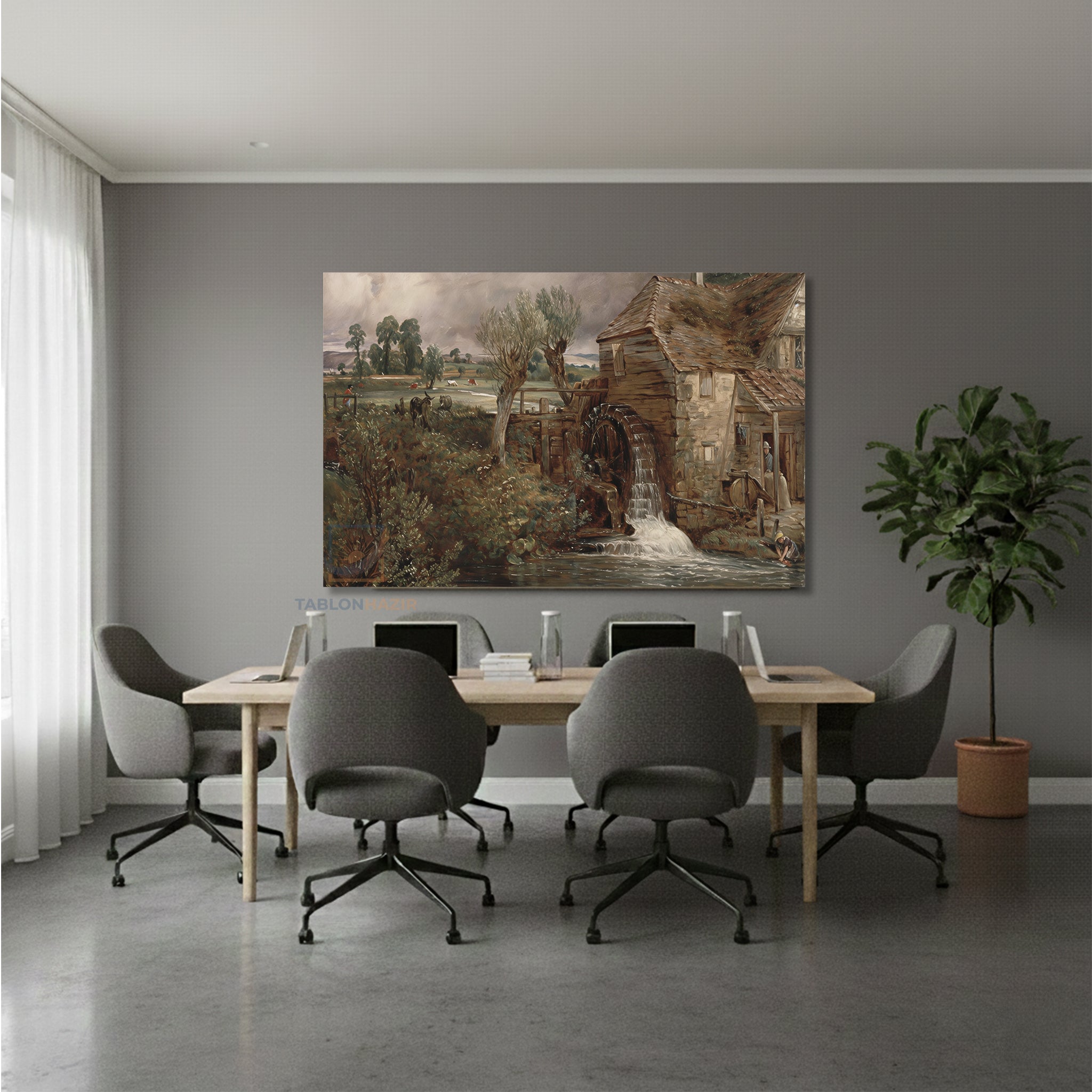 Yatay Kanvas Duvar Tablosu Vintagekirsalmanzarasi2 Salon Tablosu Ofis Tablosu Ev Hediyesi Dekorasyon