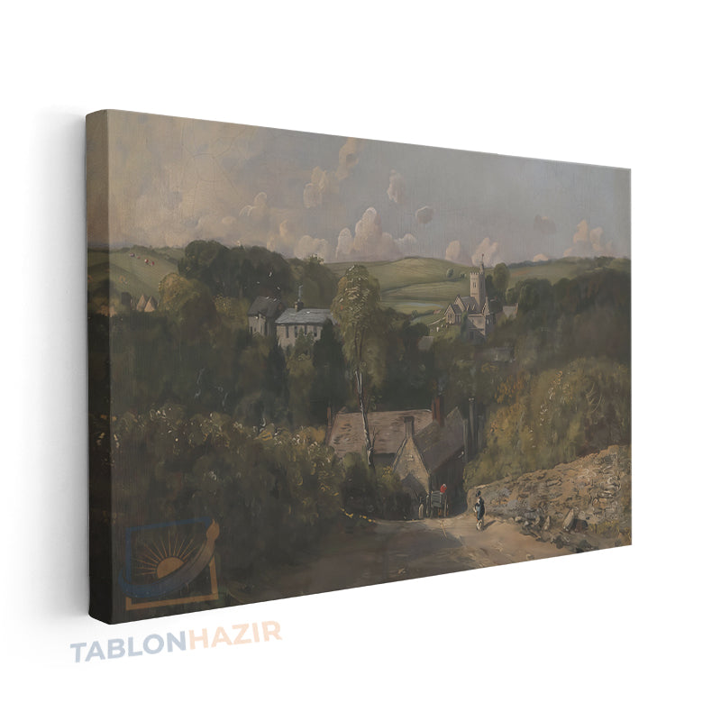 Yatay Kanvas Duvar Tablosu Vintagekirsalmanzarasi3 Salon Tablosu Ofis Tablosu Ev Hediyesi Dekorasyon