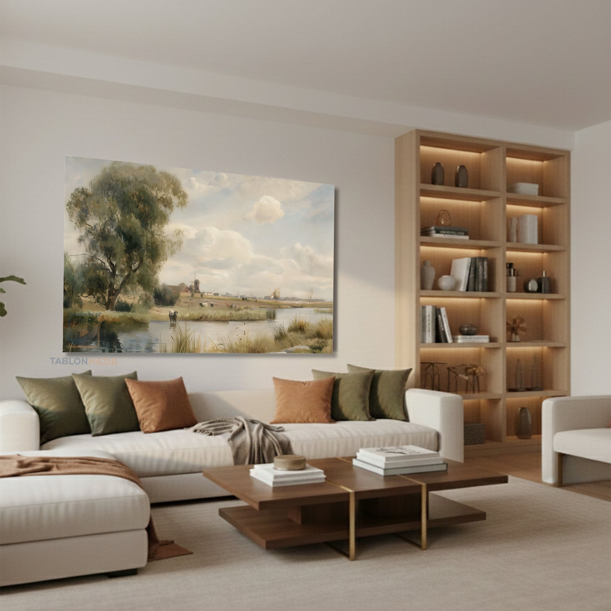 Yatay Kanvas Duvar Tablosu Vintagekirsalmanzarasi6 Salon Tablosu Ofis Tablosu Ev Hediyesi Dekorasyon